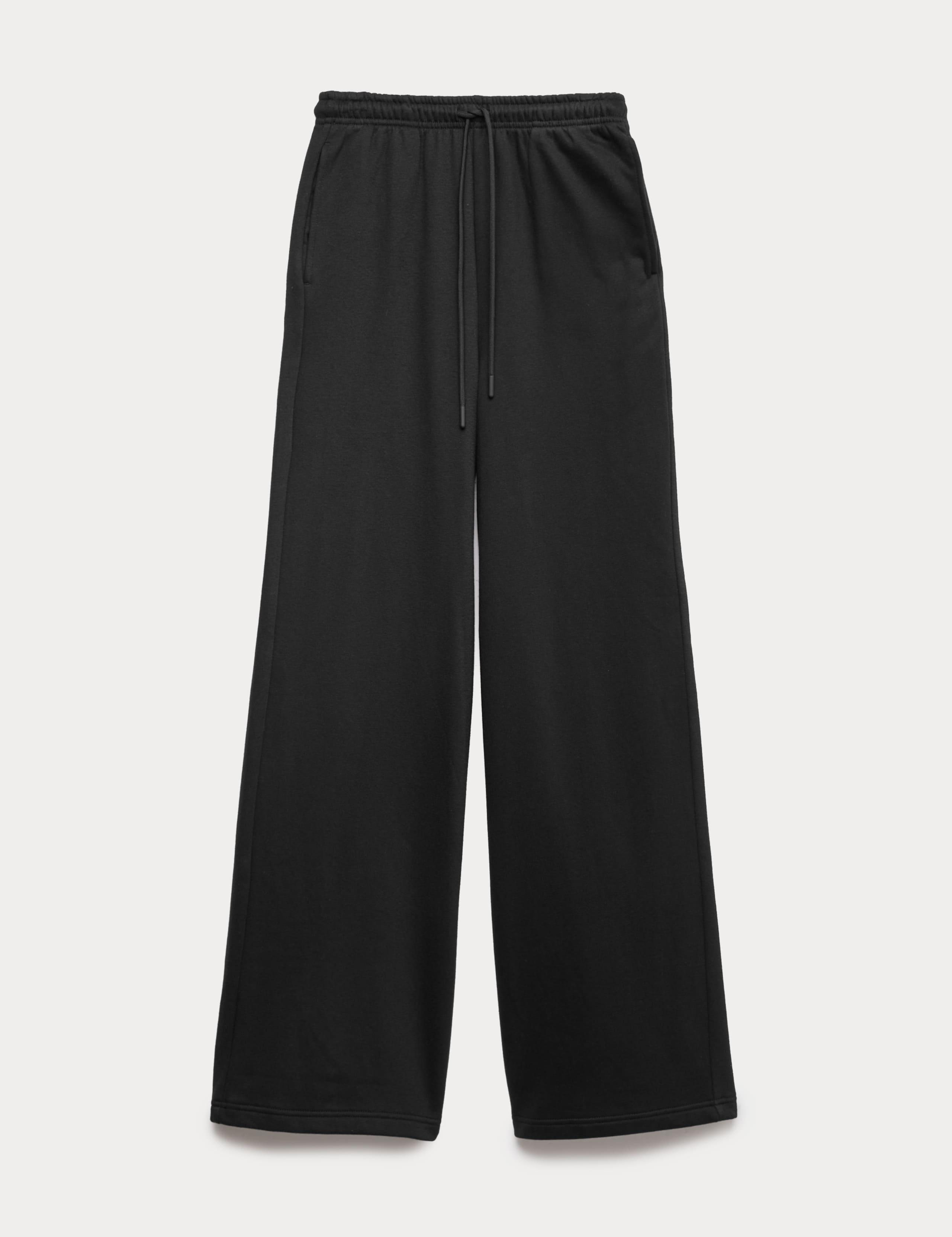 Cotton Rich Drawstring Wide Leg Joggers 2 of 5