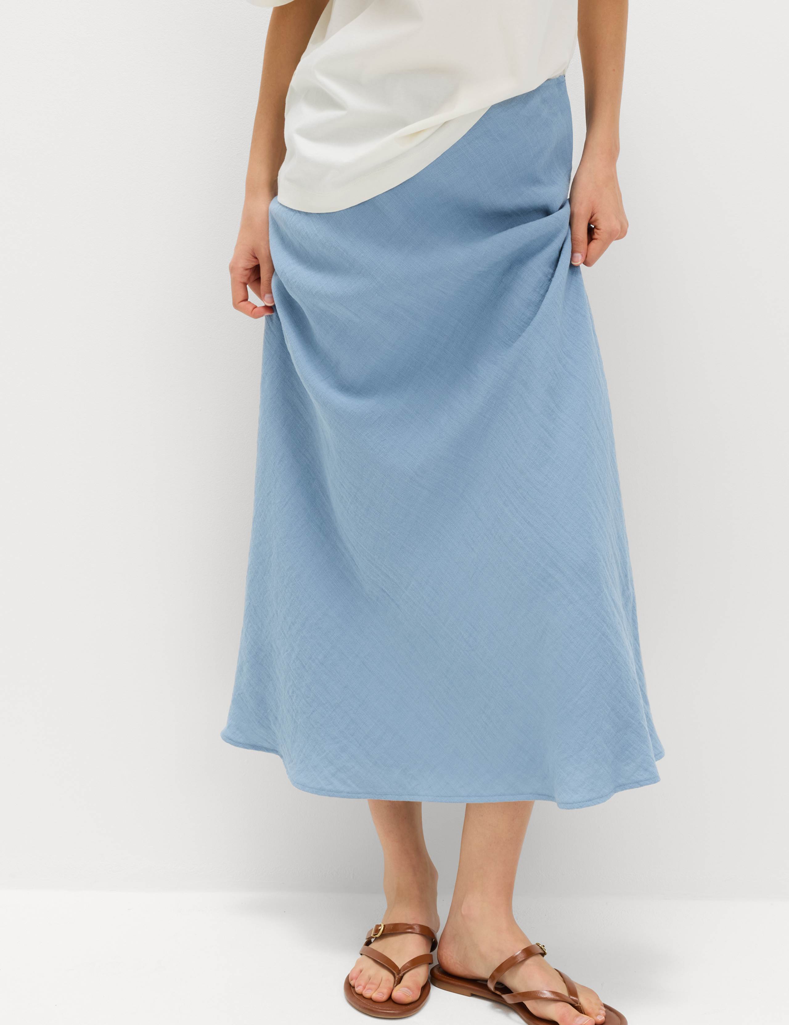 Linen Look Midaxi Slip Skirt 5 of 5
