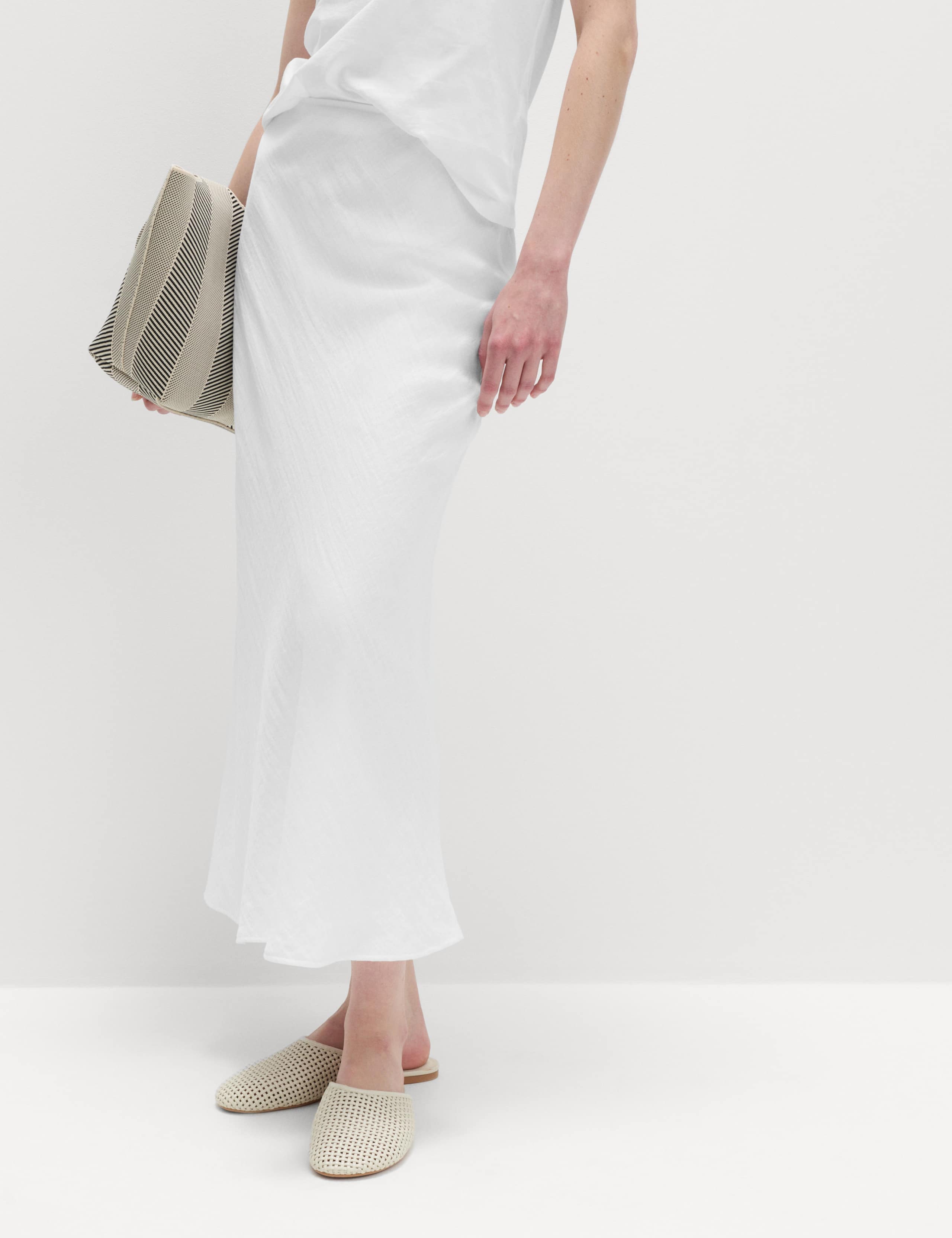 Linen Look Midaxi Slip Skirt 3 of 5
