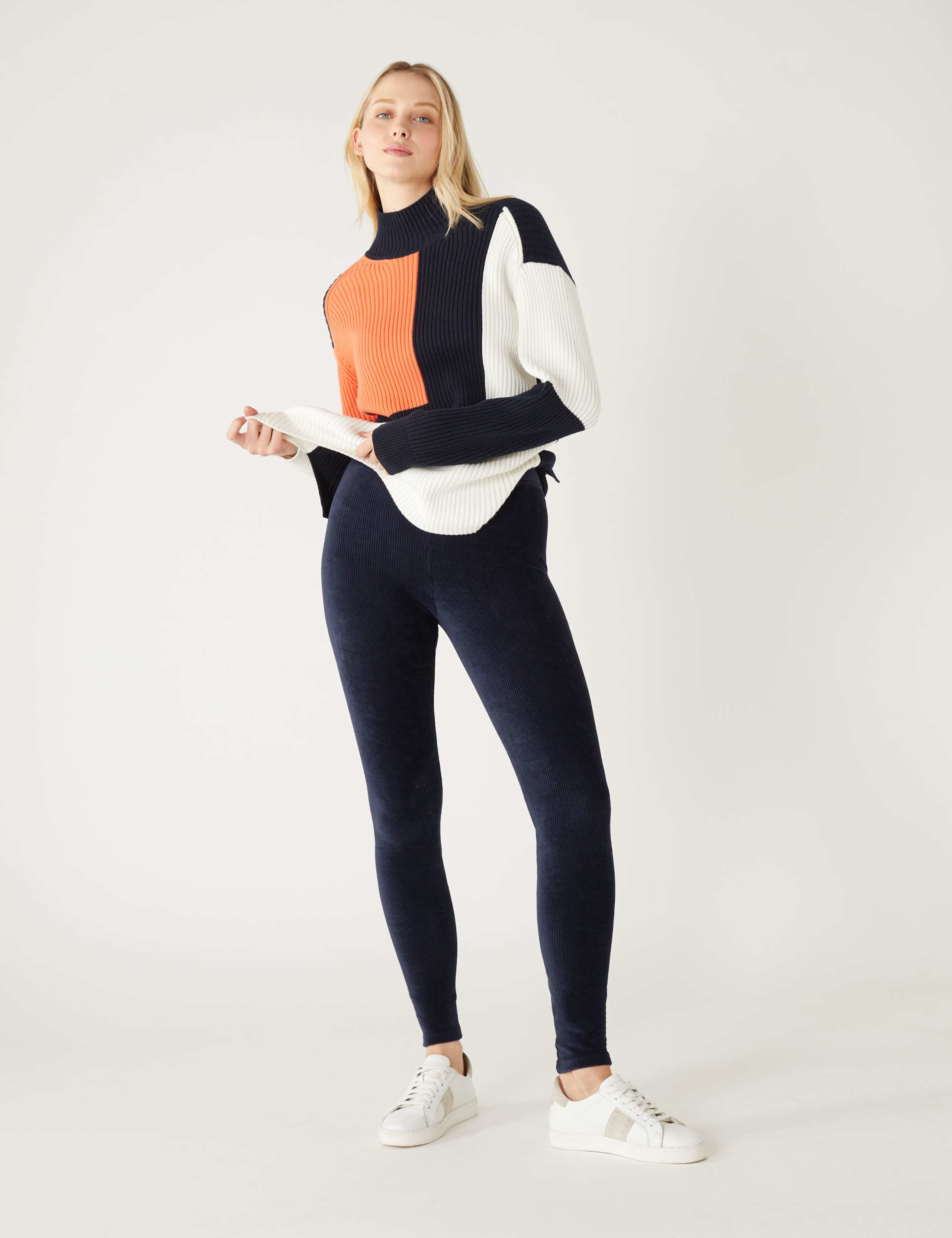 Cotton Rich Cord High Waisted Legging 1 of 6