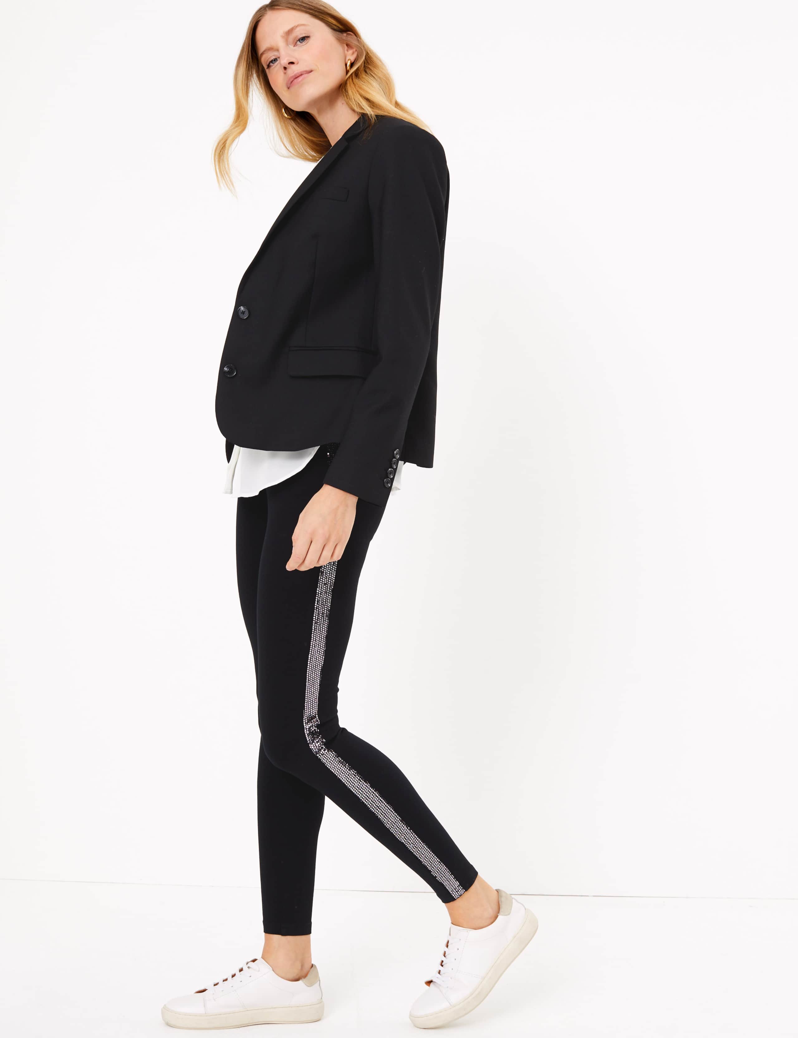 Sequin Side Stripe Ankle Grazer Leggings 1 of 6