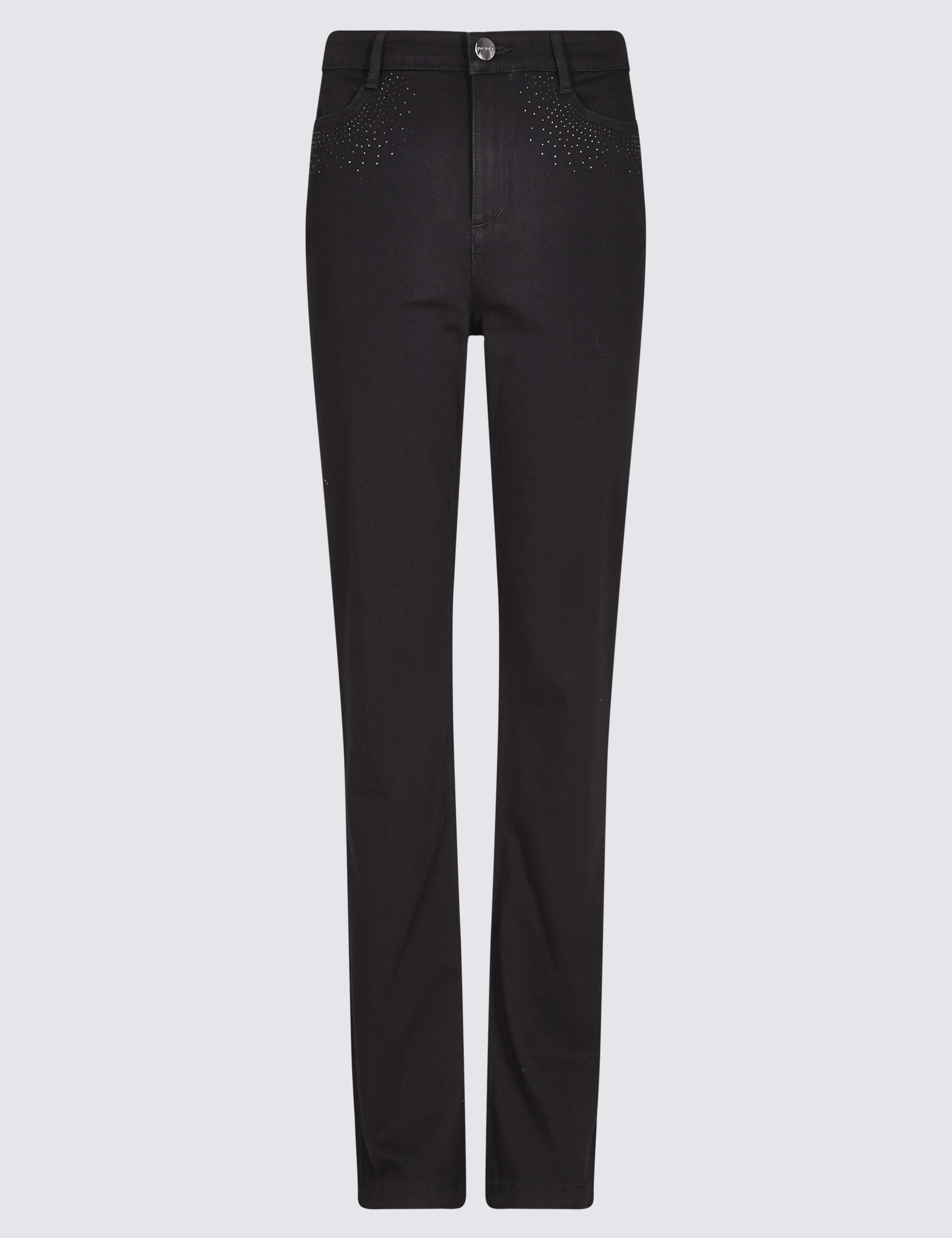 Embellished Roma Rise Straight Leg Jeans 2 of 6