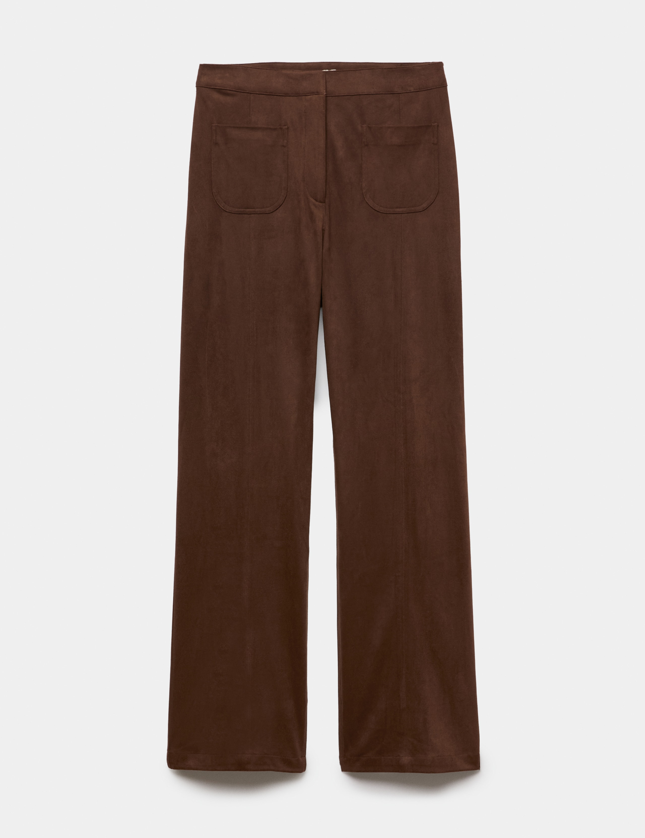 Faux Suede Straight Leg Trousers 2 of 6