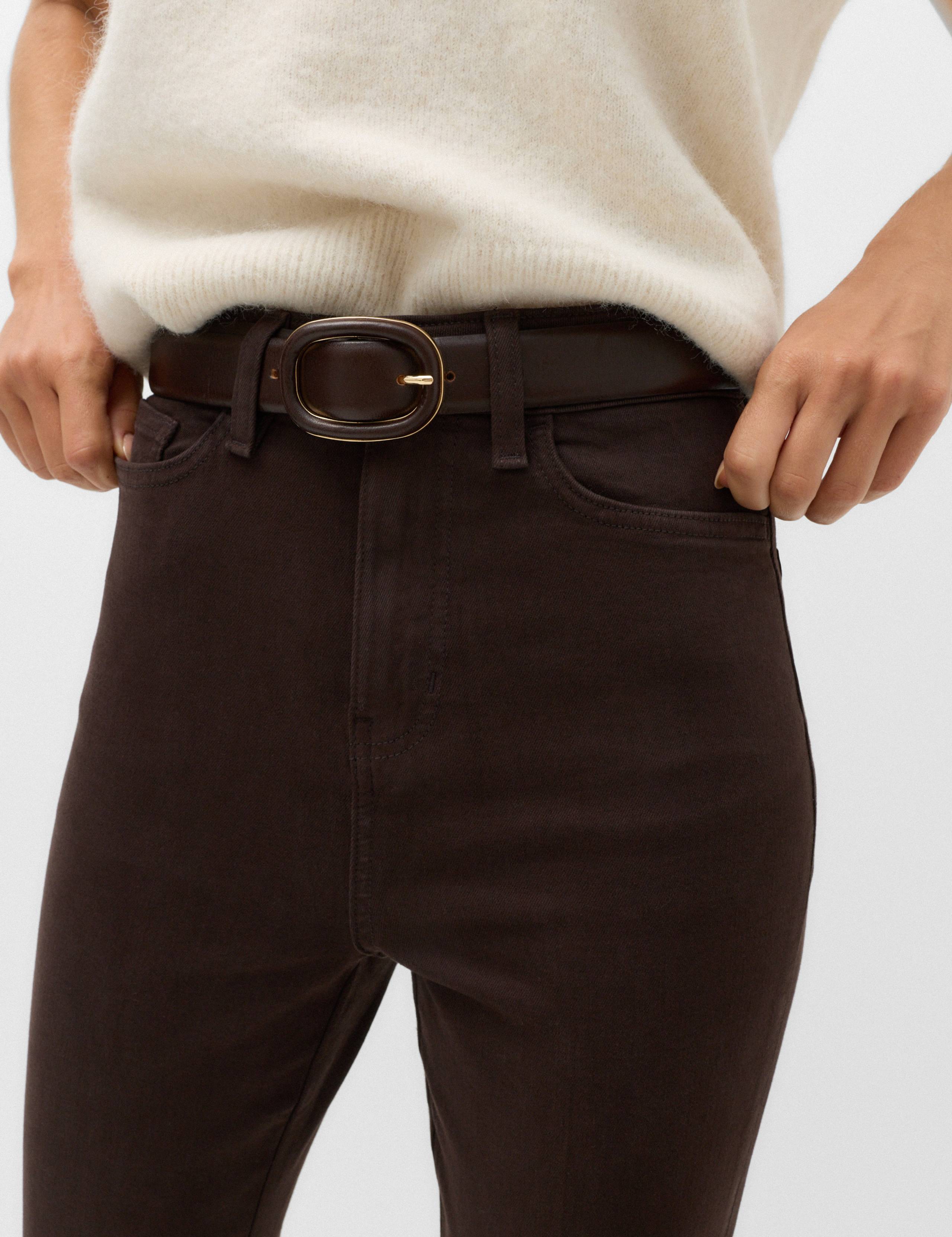 Cotton Rich Kick Flare Trousers 3 of 7