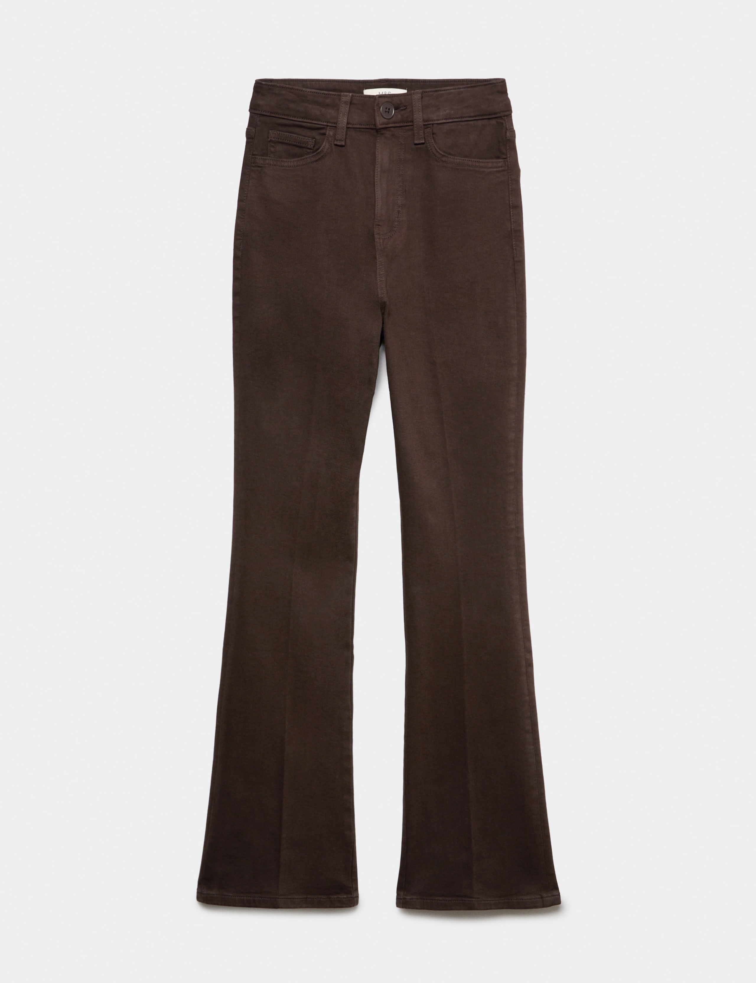 Cotton Rich Kick Flare Trousers 2 of 7