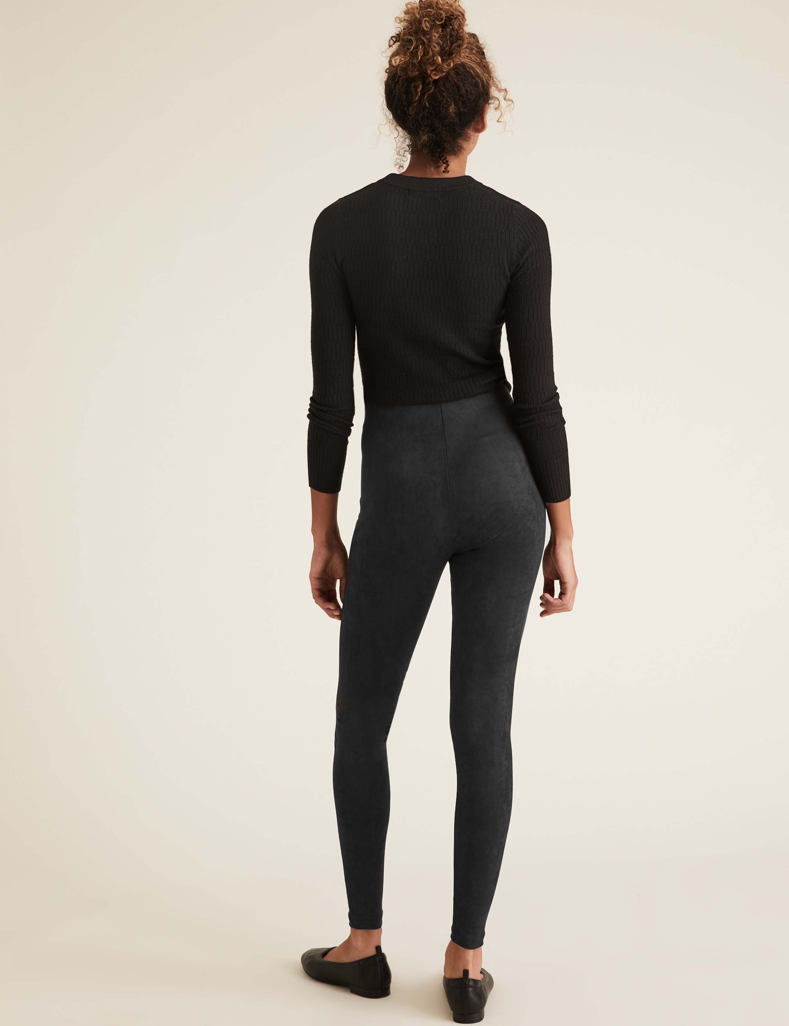 Suedette High Waisted Leggings 2 of 4