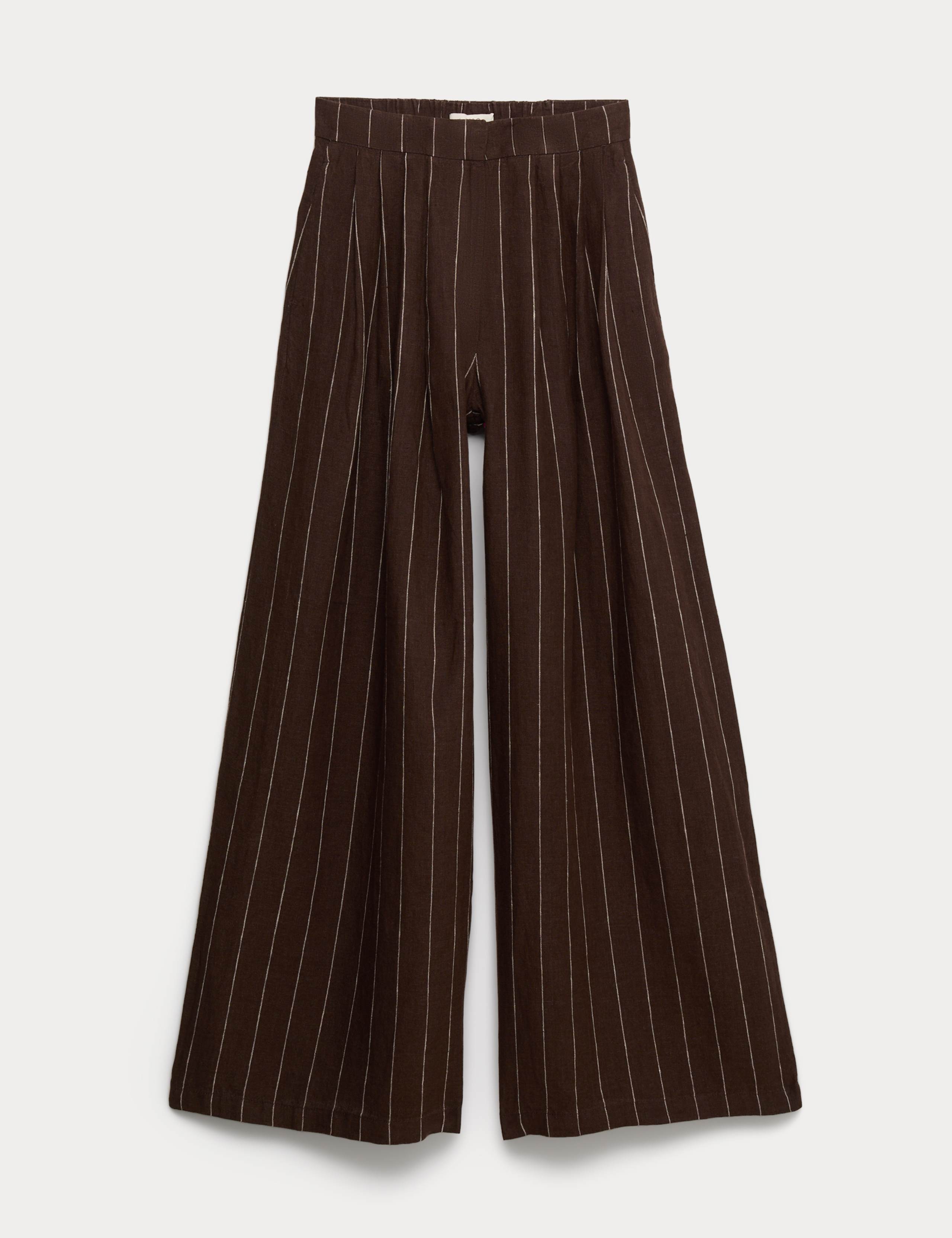 Pure Linen Wide Leg Trousers 2 of 7
