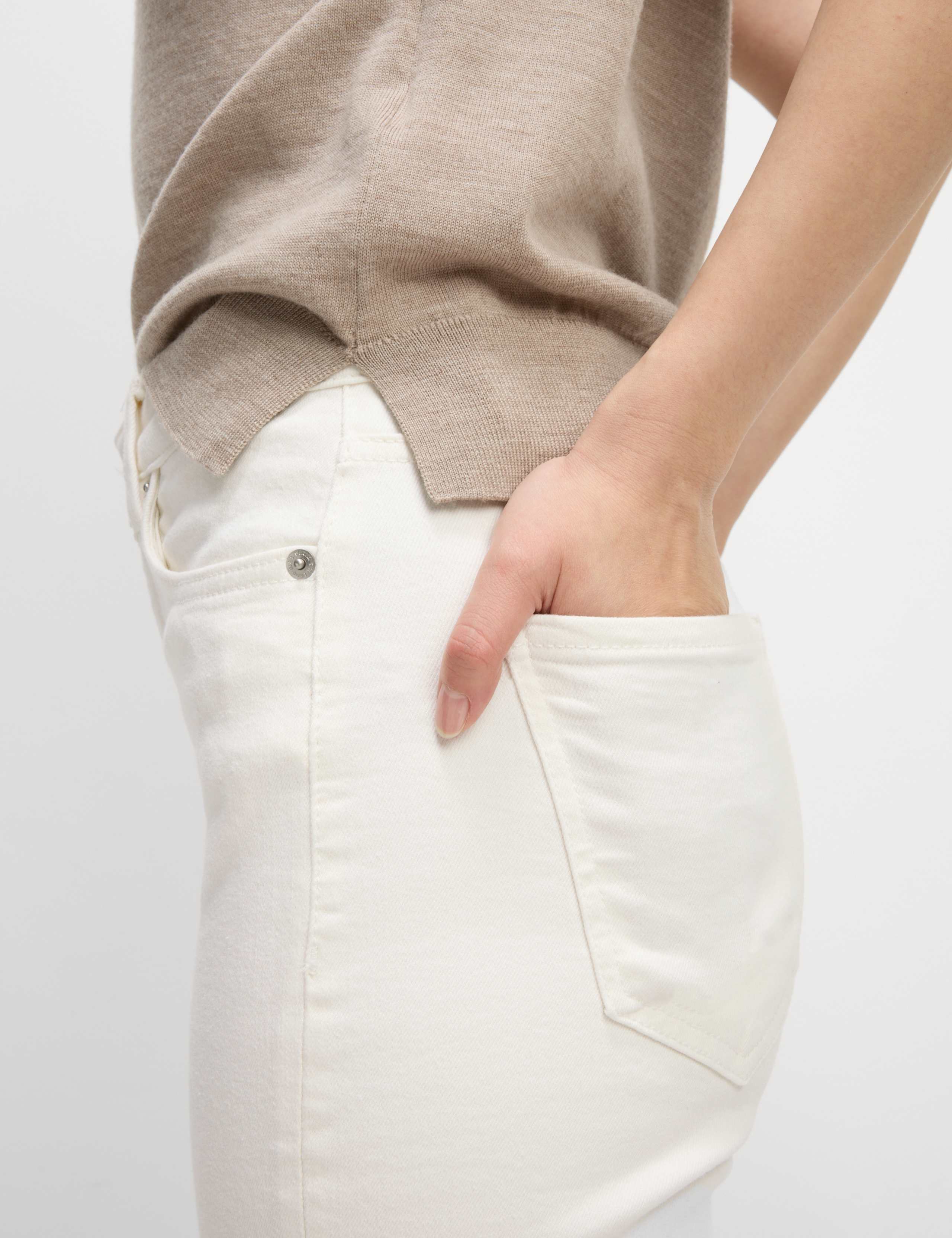 High Waisted Slim Flare Cropped Jeans 4 of 5