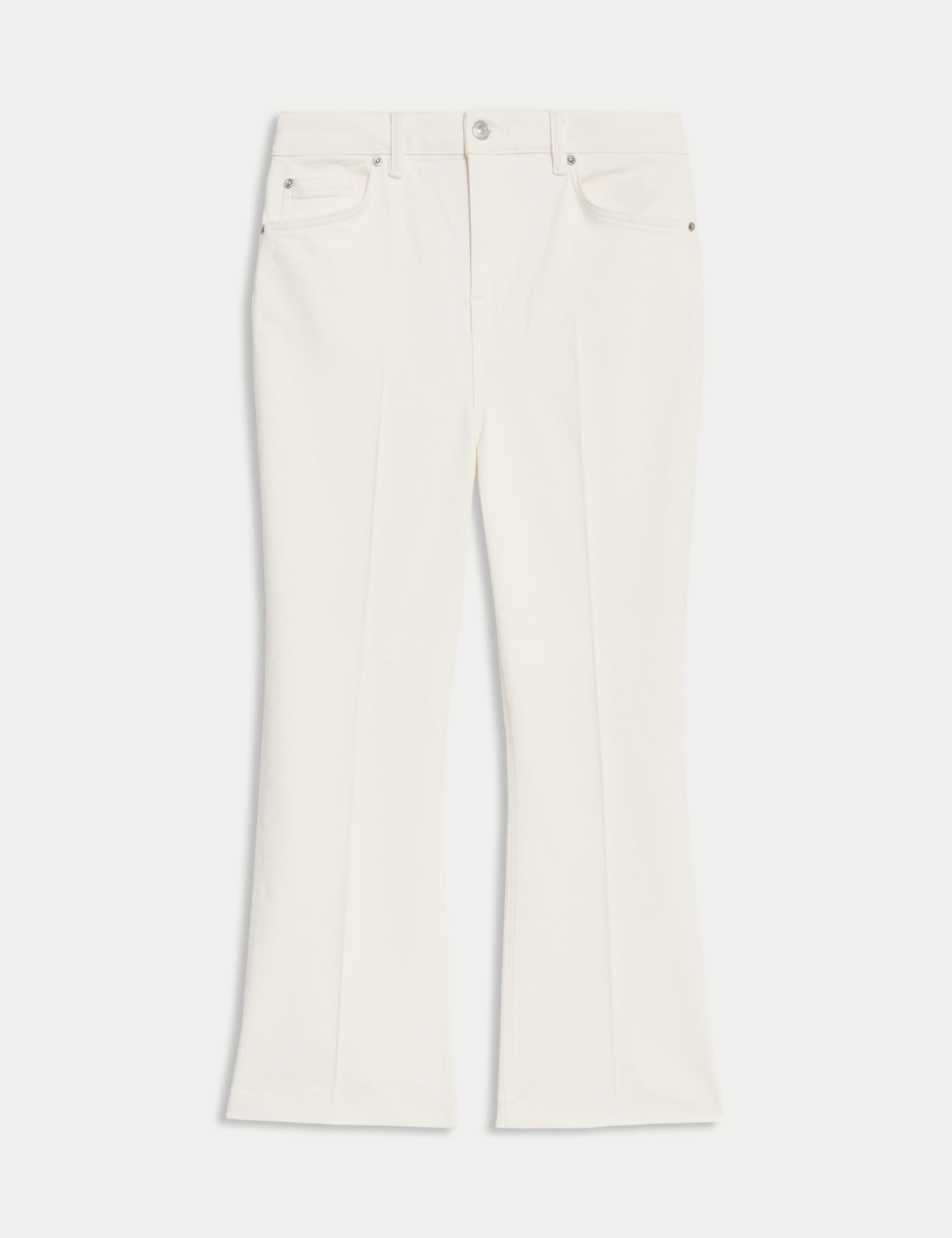 High Waisted Slim Flare Cropped Jeans 2 of 5