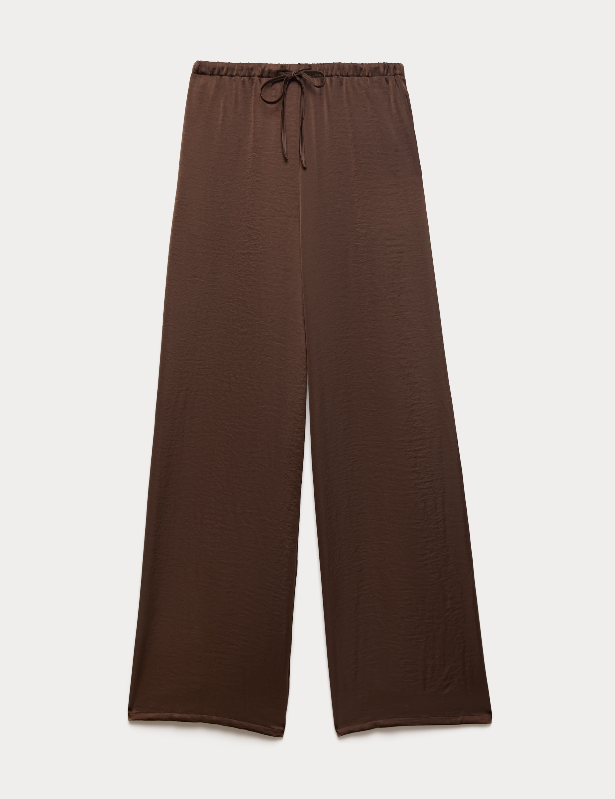 Satin Drawstring Wide Leg Trousers 2 of 6