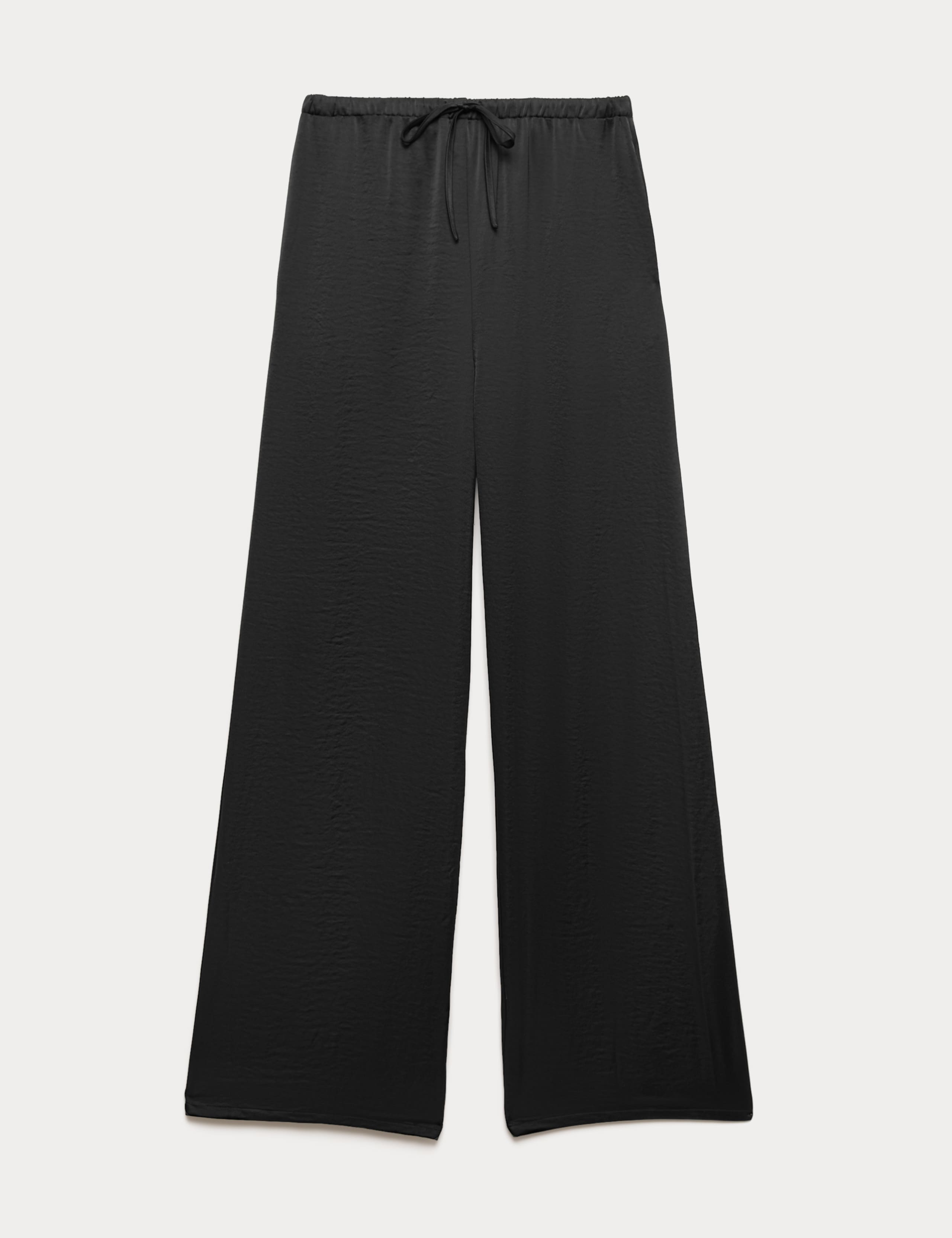 Satin Drawstring Wide Leg Trousers 2 of 6