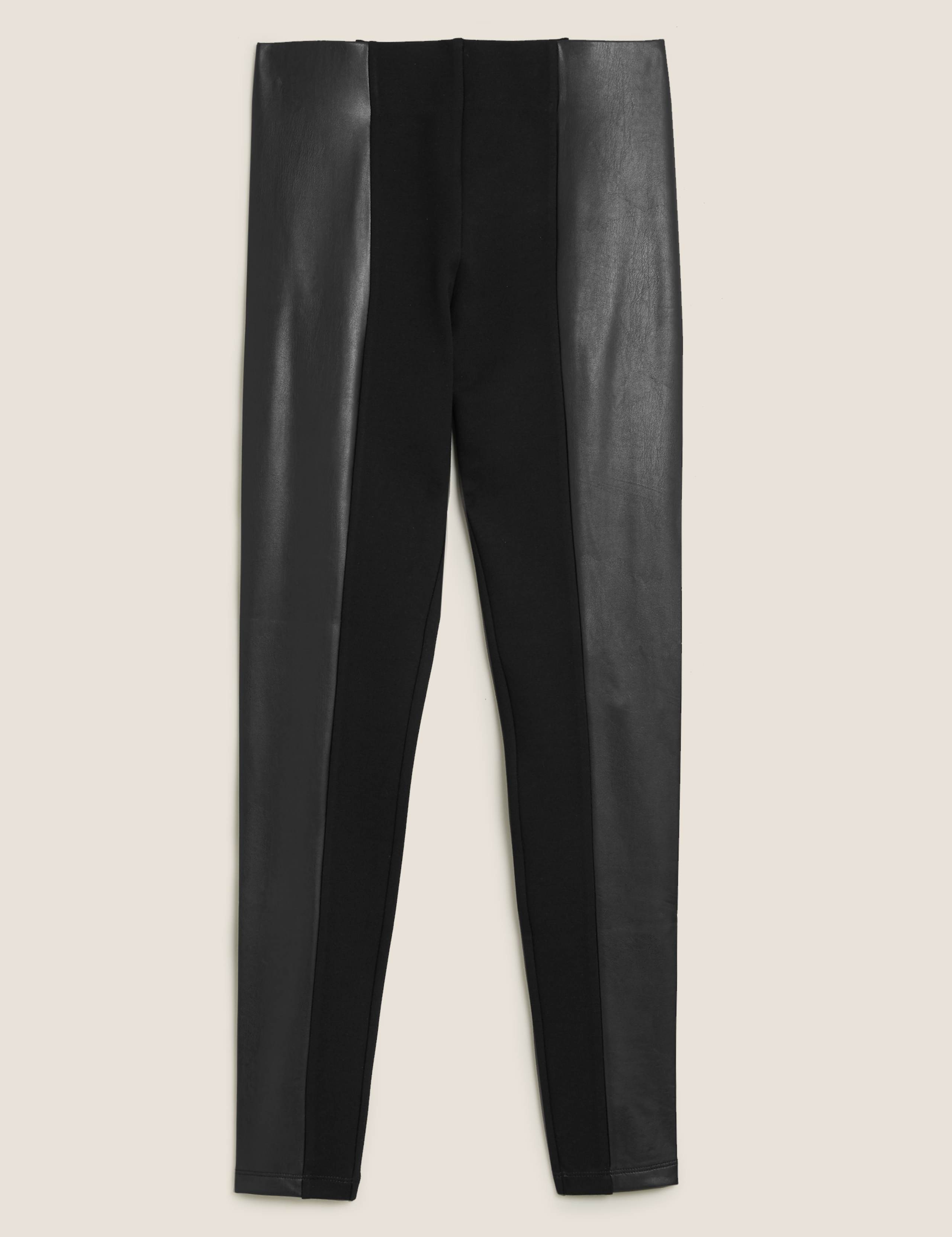 Faux Leather High Waisted Leggings 2 of 2