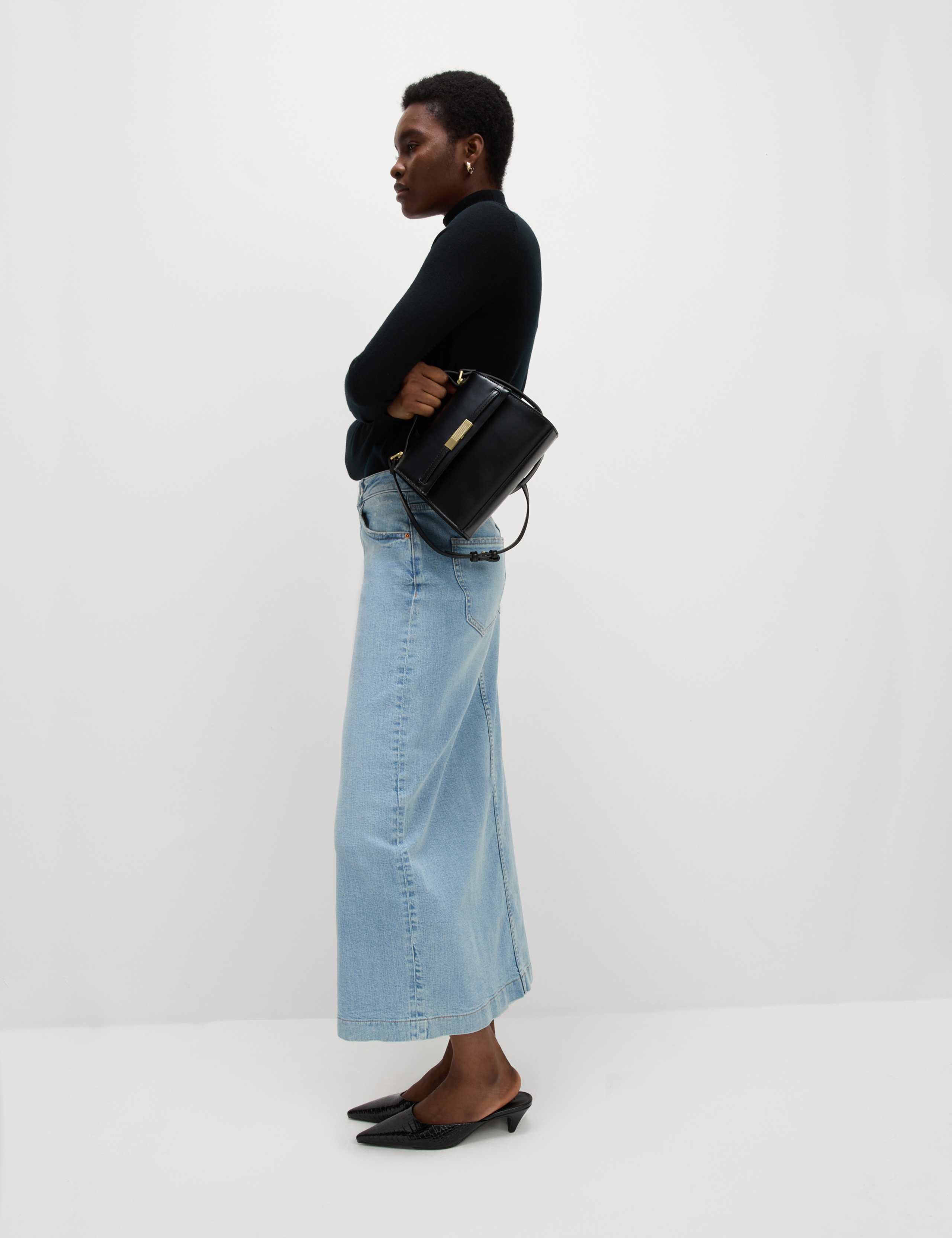 Denim Midi Skirt 5 of 5