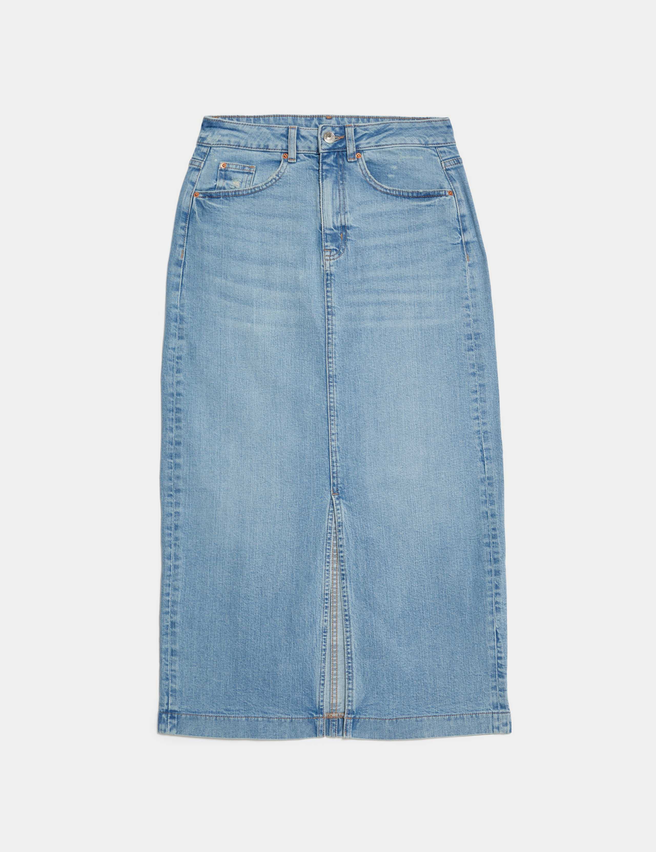 Denim Midi Skirt 2 of 5