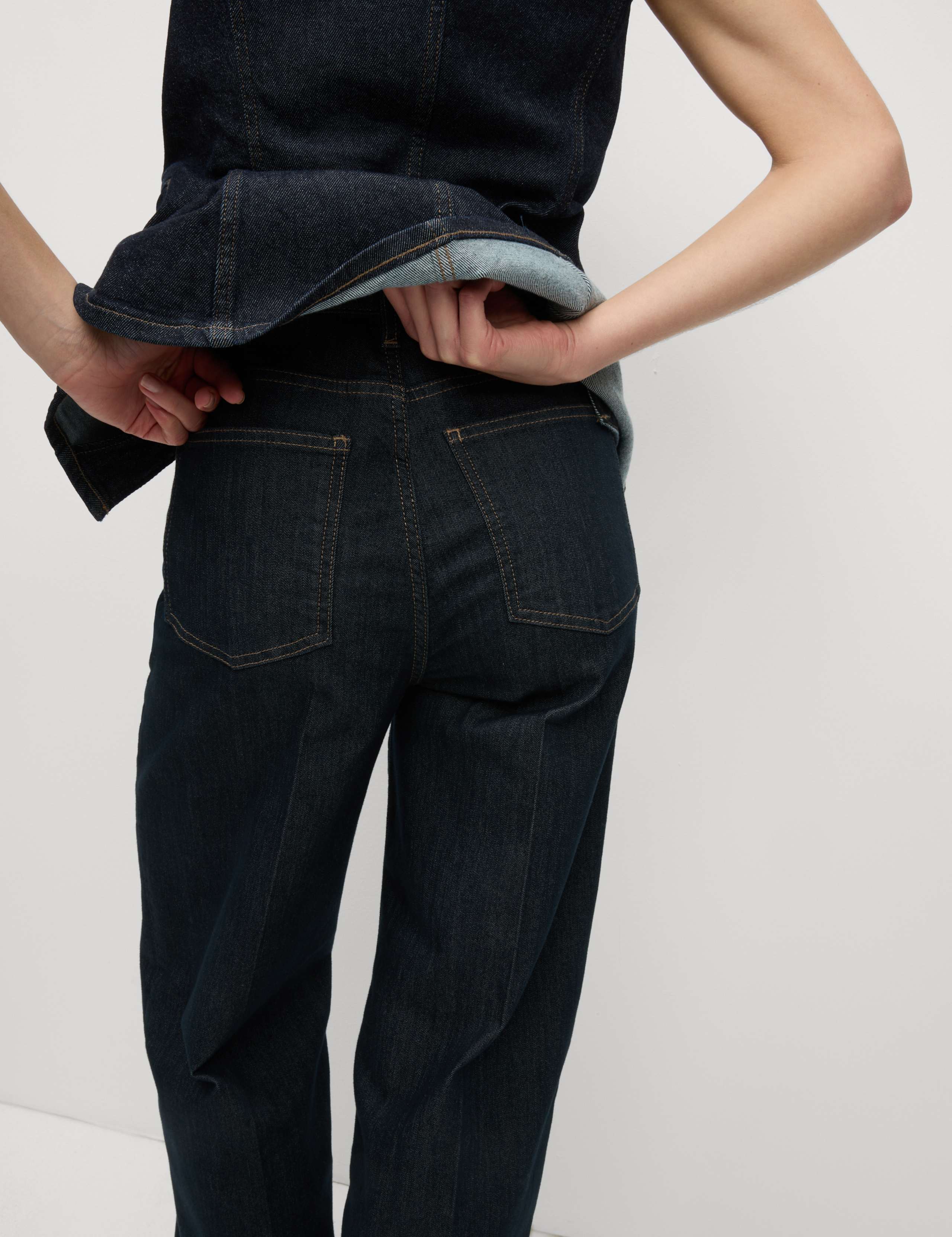 High Waisted Smart Wide Leg Jeans 3 of 5