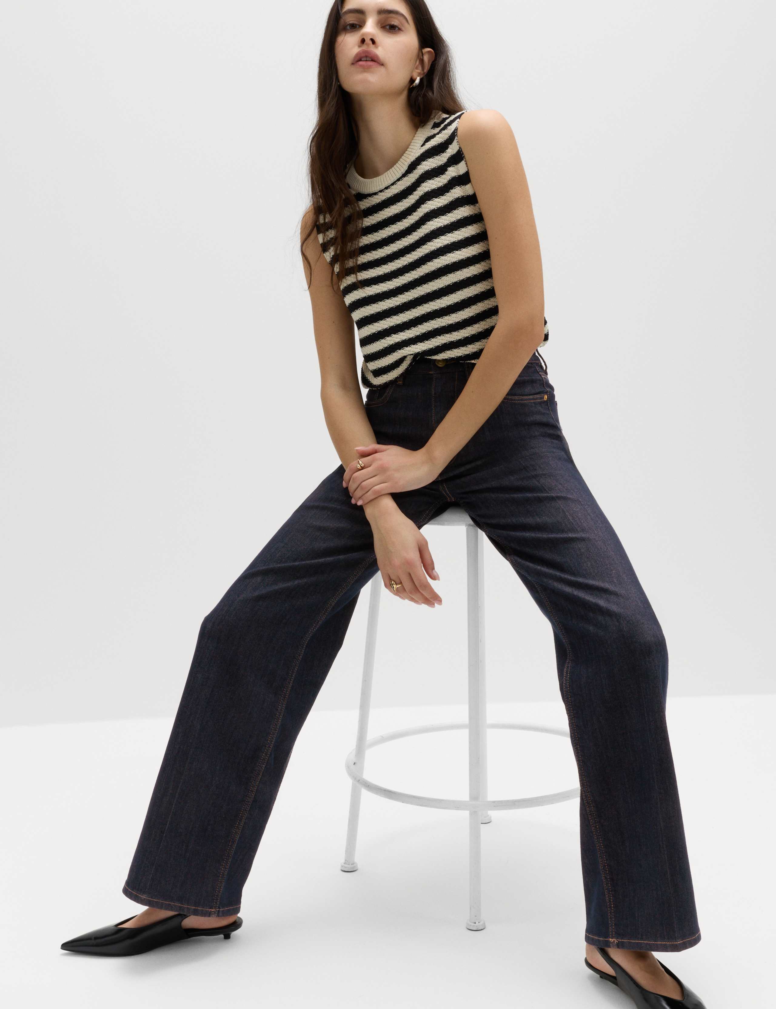 High Waisted Smart Wide Leg Jeans 6 of 6