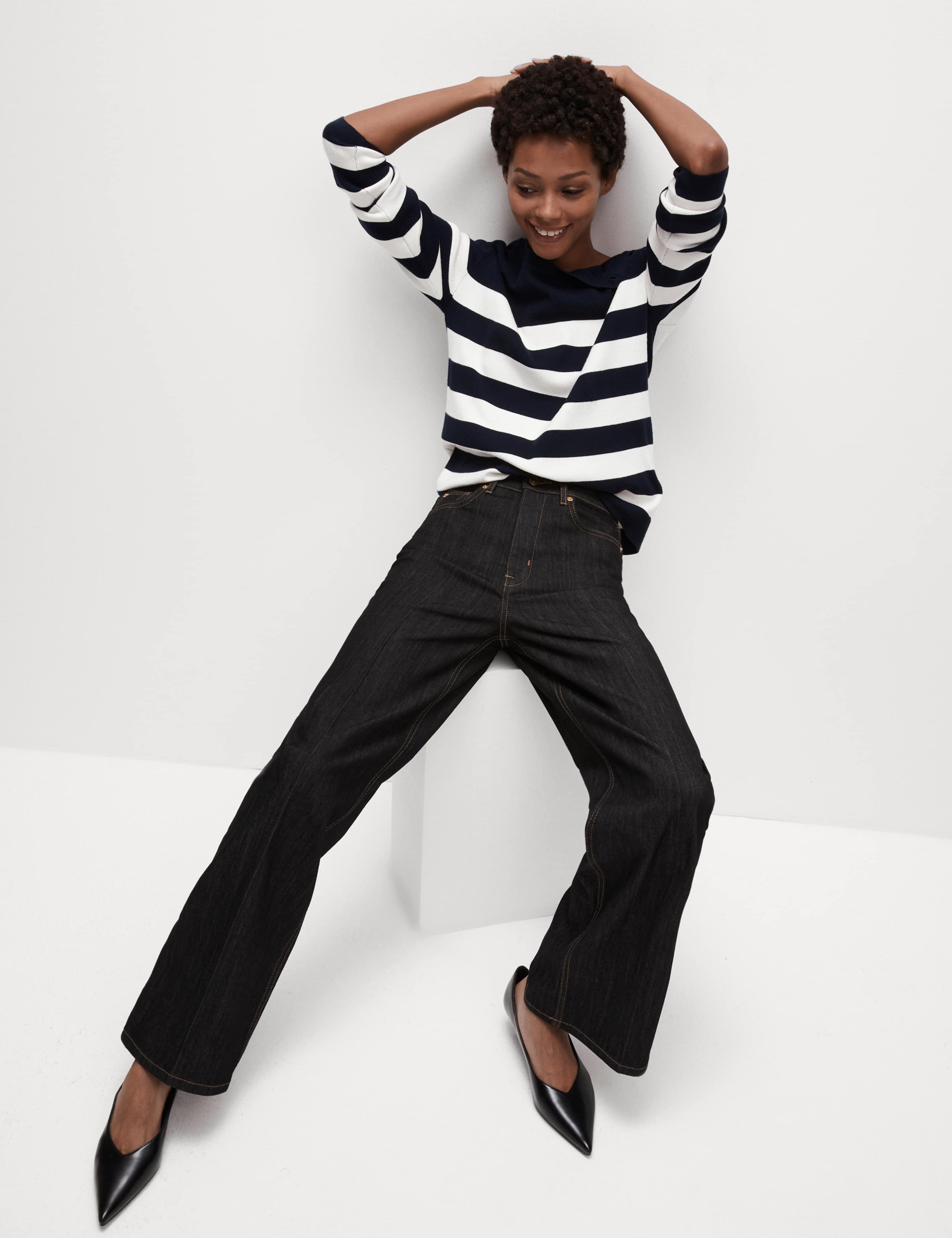 High Waisted Smart Wide Leg Jeans 3 of 10