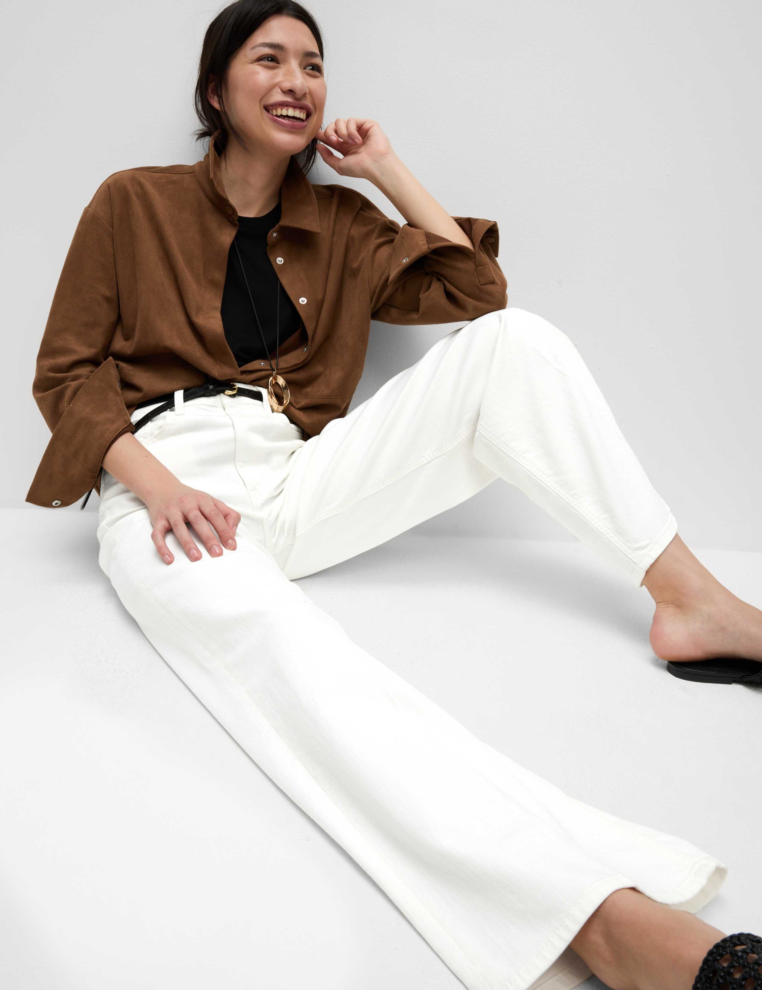 High Waisted Smart Wide Leg Jeans 1 of 4