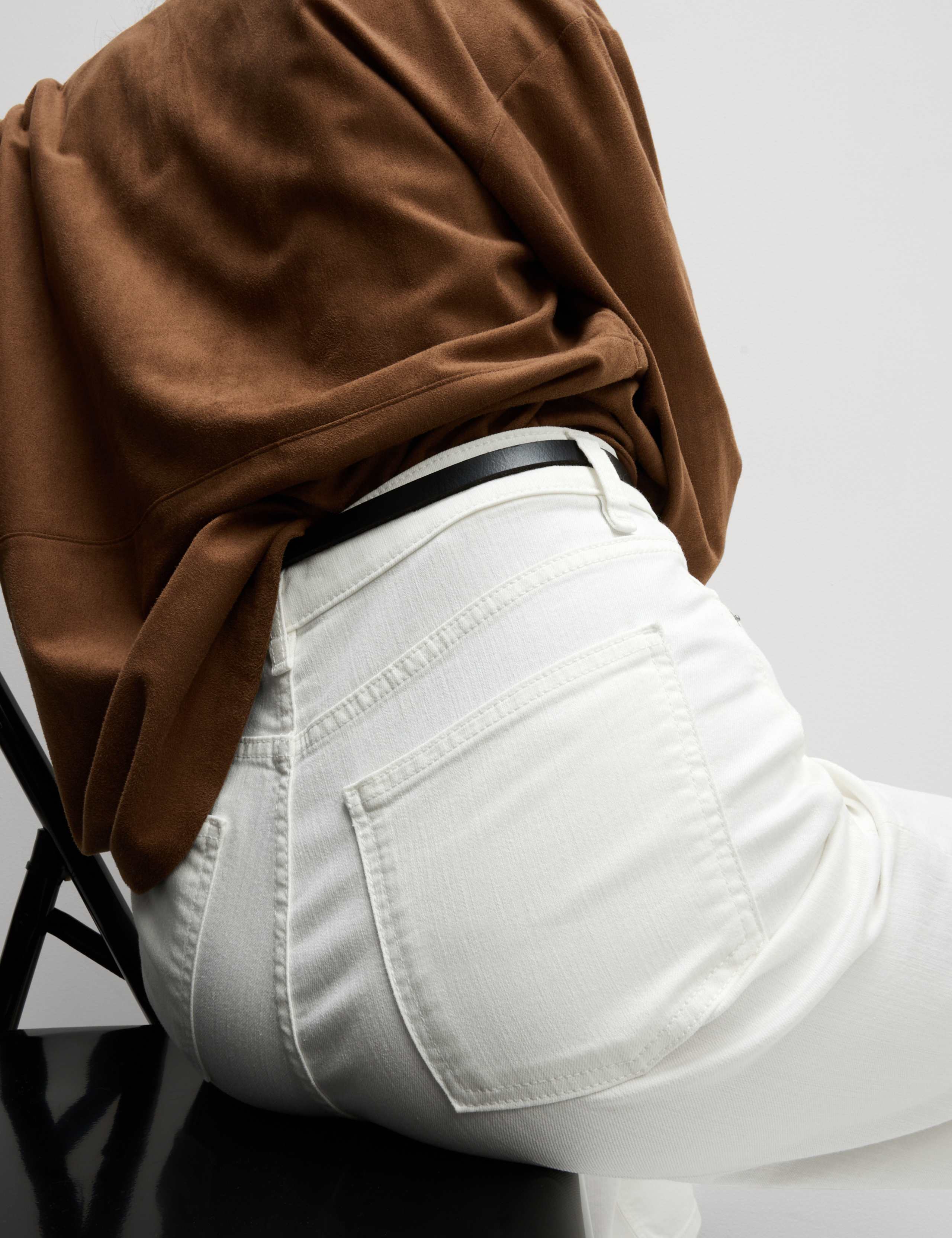 High Waisted Smart Wide Leg Jeans 3 of 4