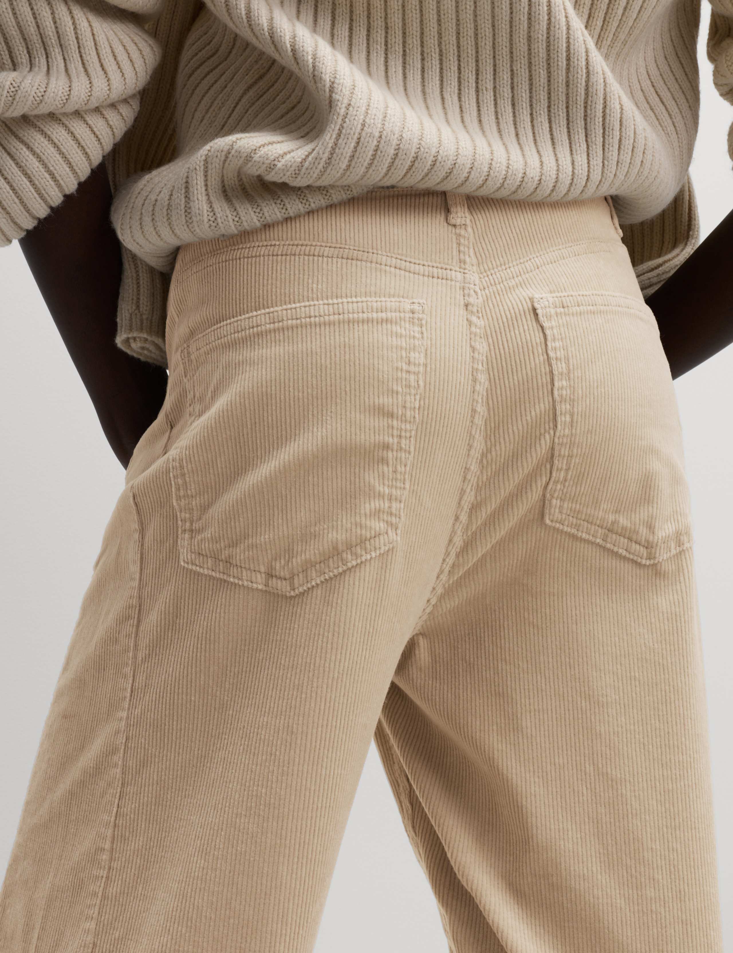 Cotton Rich Cord Carrot Leg Trousers 3 of 6