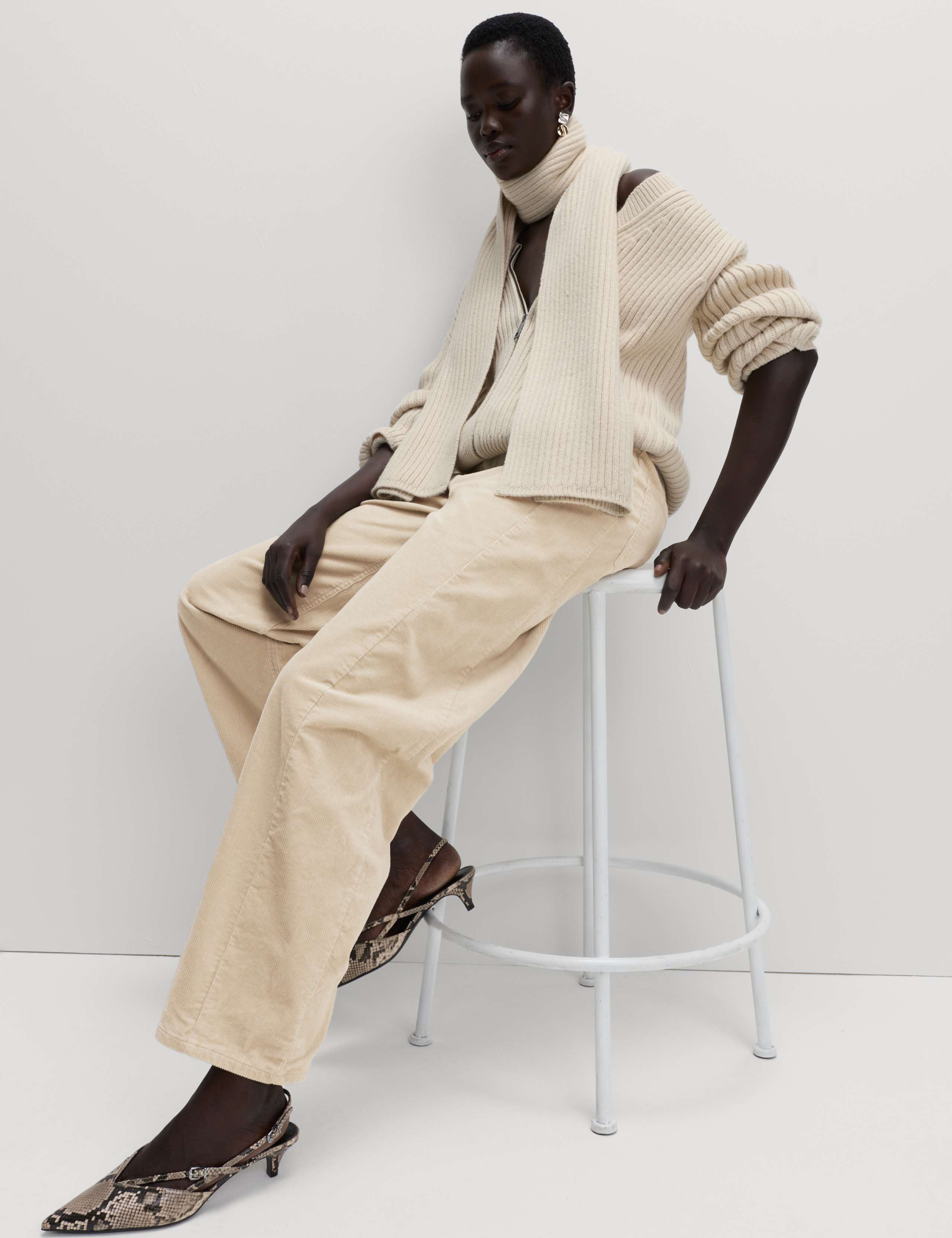 Cotton Rich Cord Carrot Leg Trousers 6 of 6