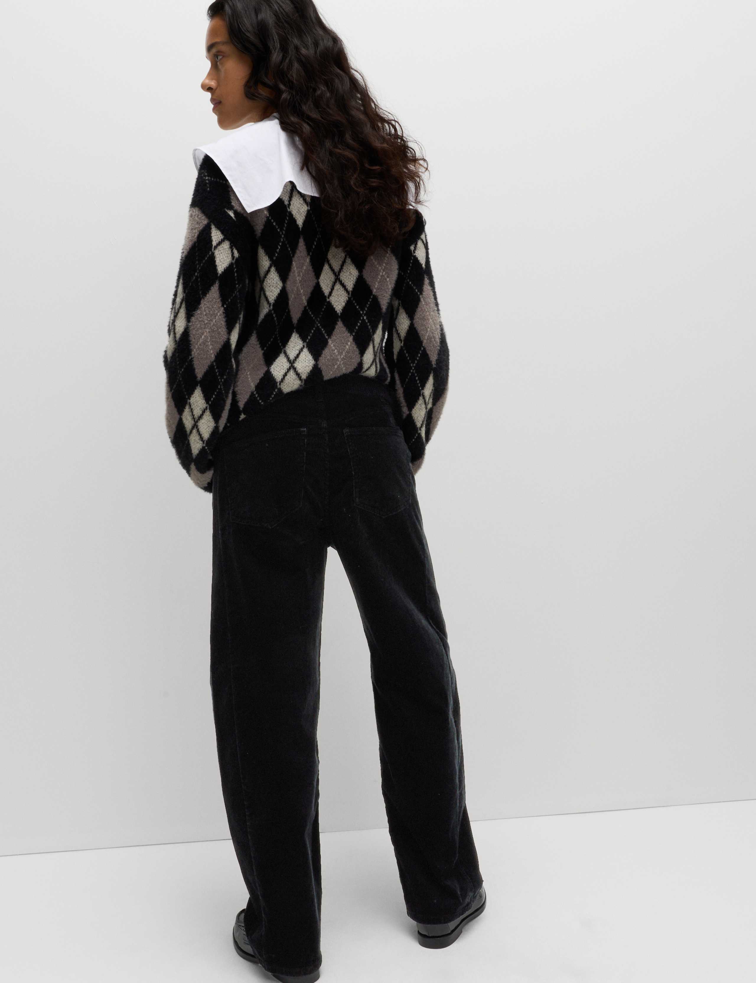 Cotton Rich Cord Carrot Leg Trousers 5 of 5