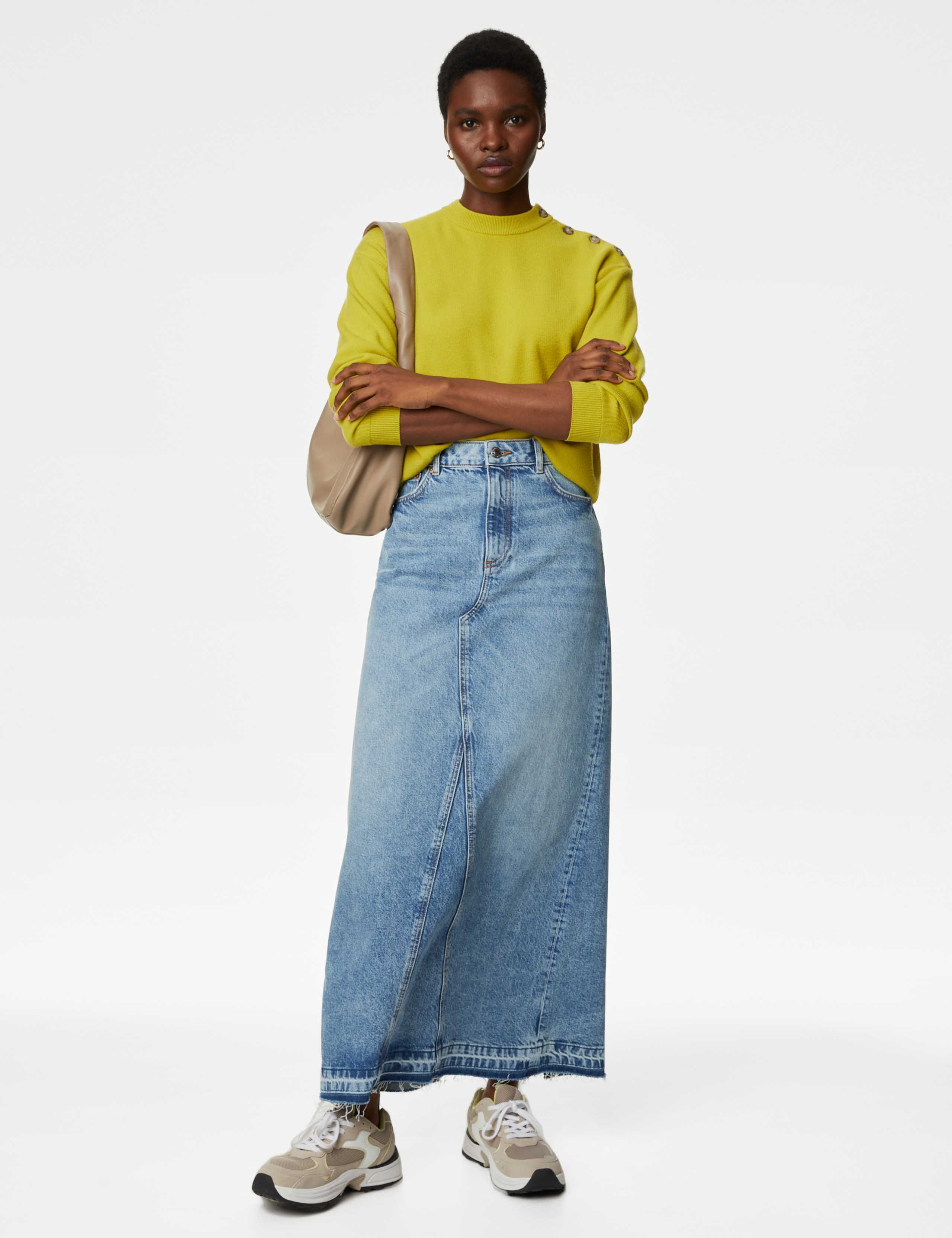 Denim Maxi Skirt 1 of 5