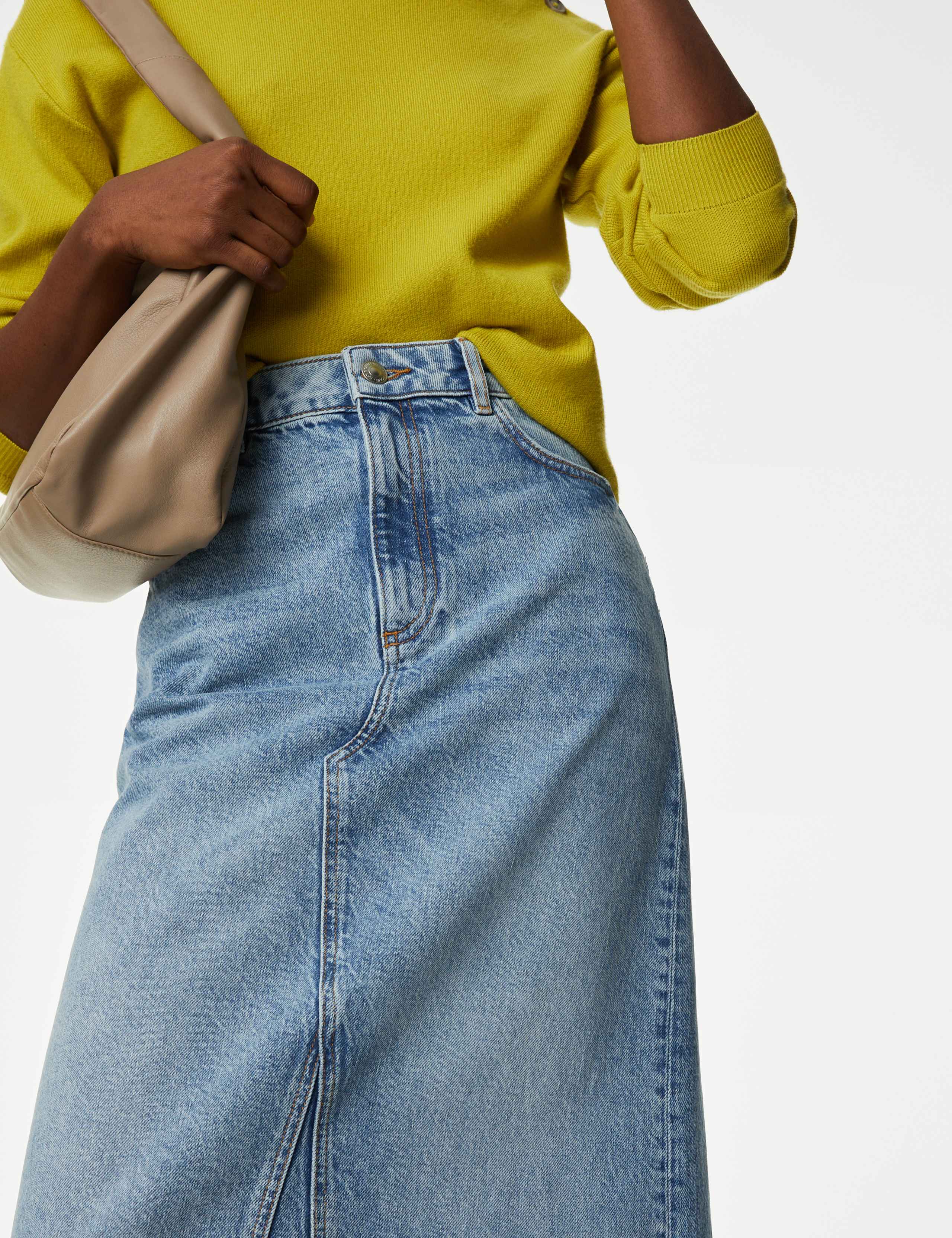 Denim Maxi Skirt 3 of 5