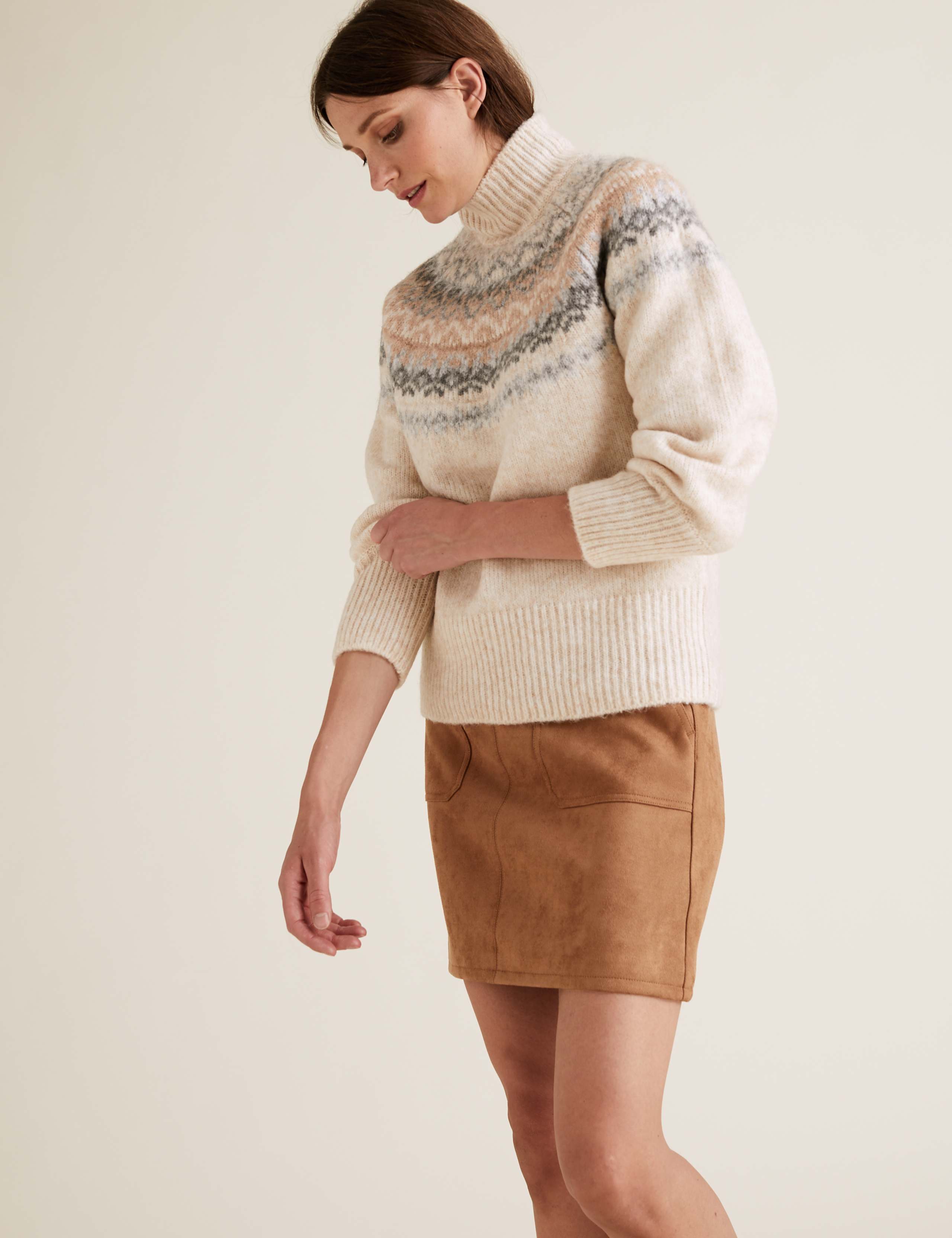 Suedette Mini A-Line Skirt 1 of 4