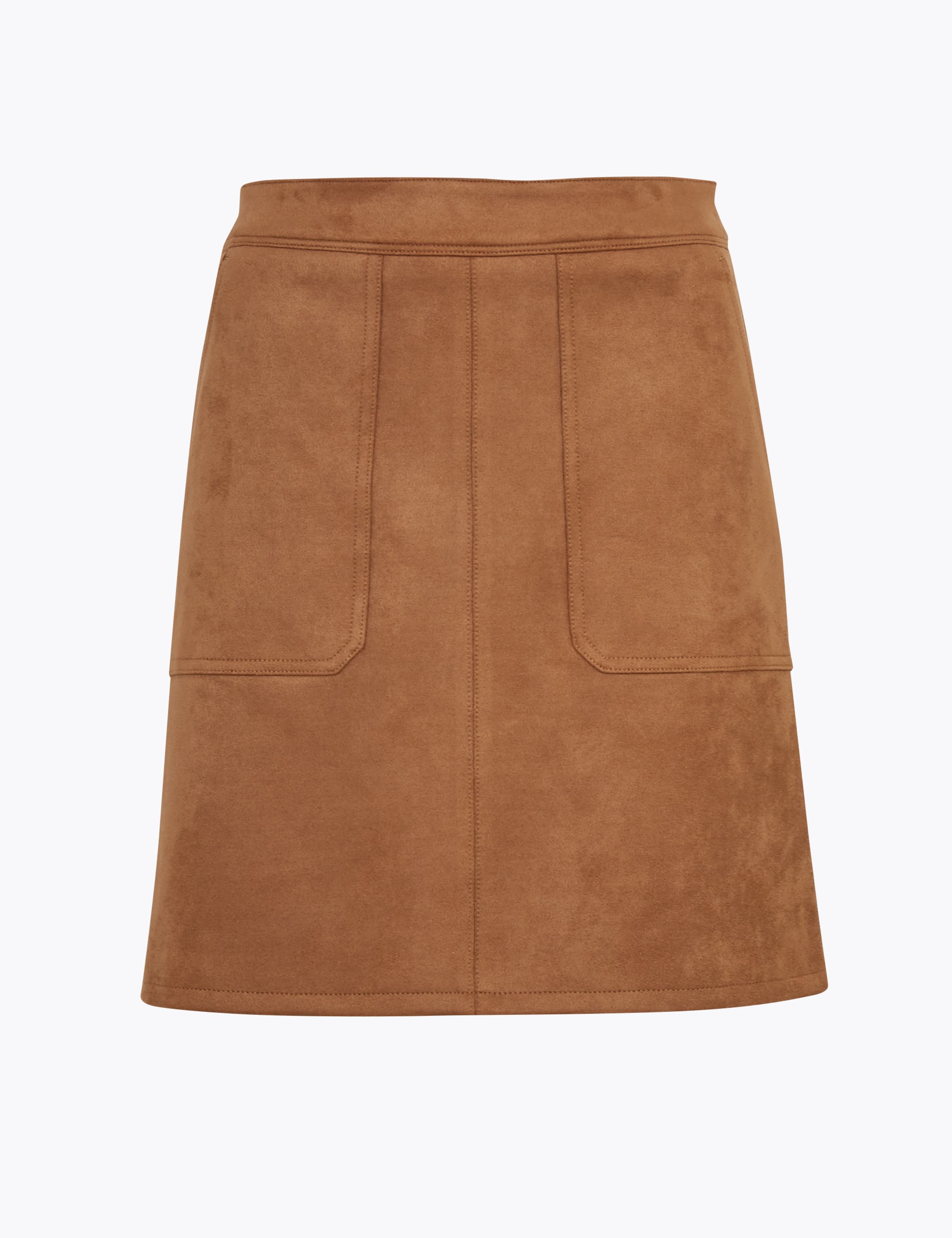 Suedette Mini A-Line Skirt 2 of 4