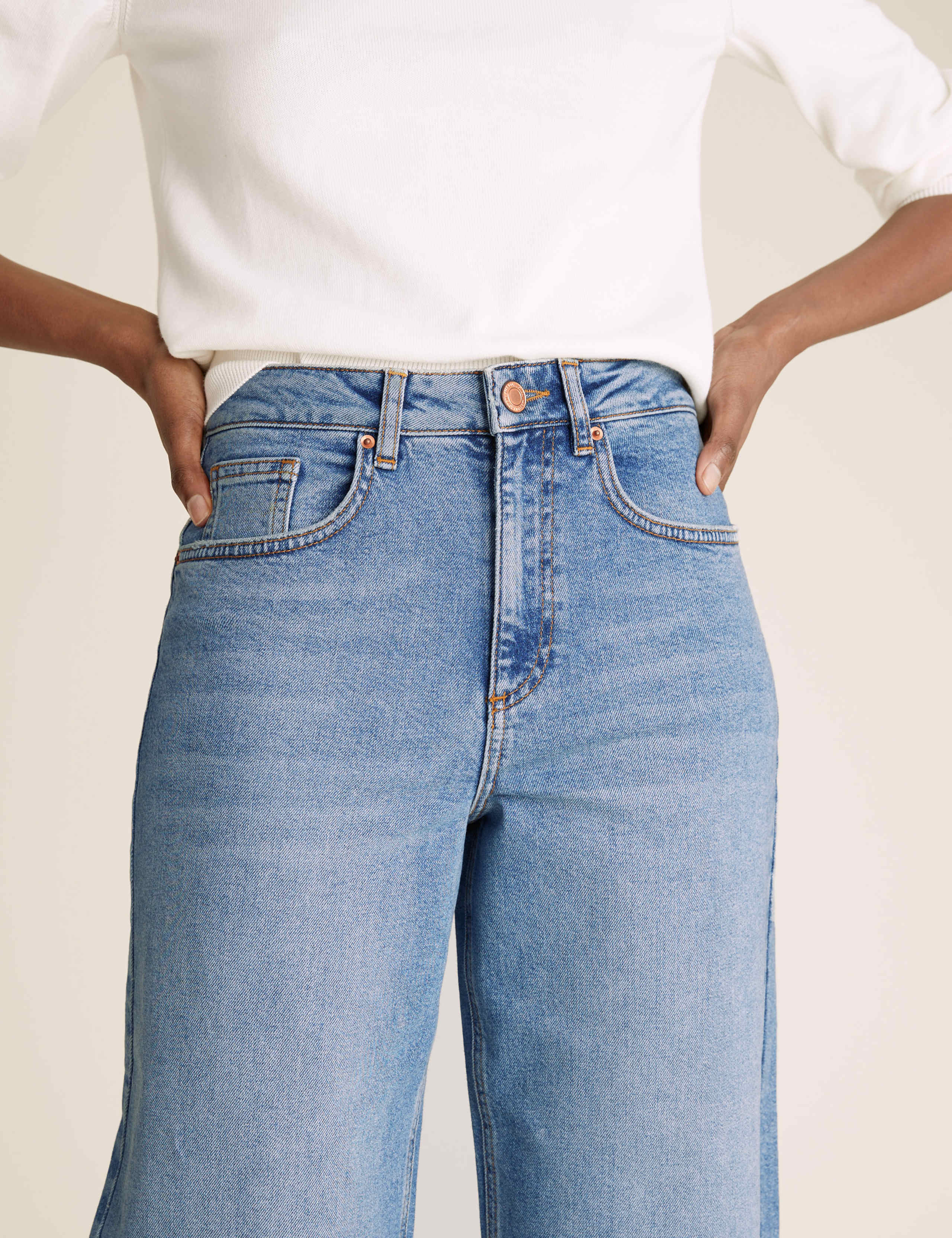 High Waisted Barrel Cropped Jeans 5 of 6