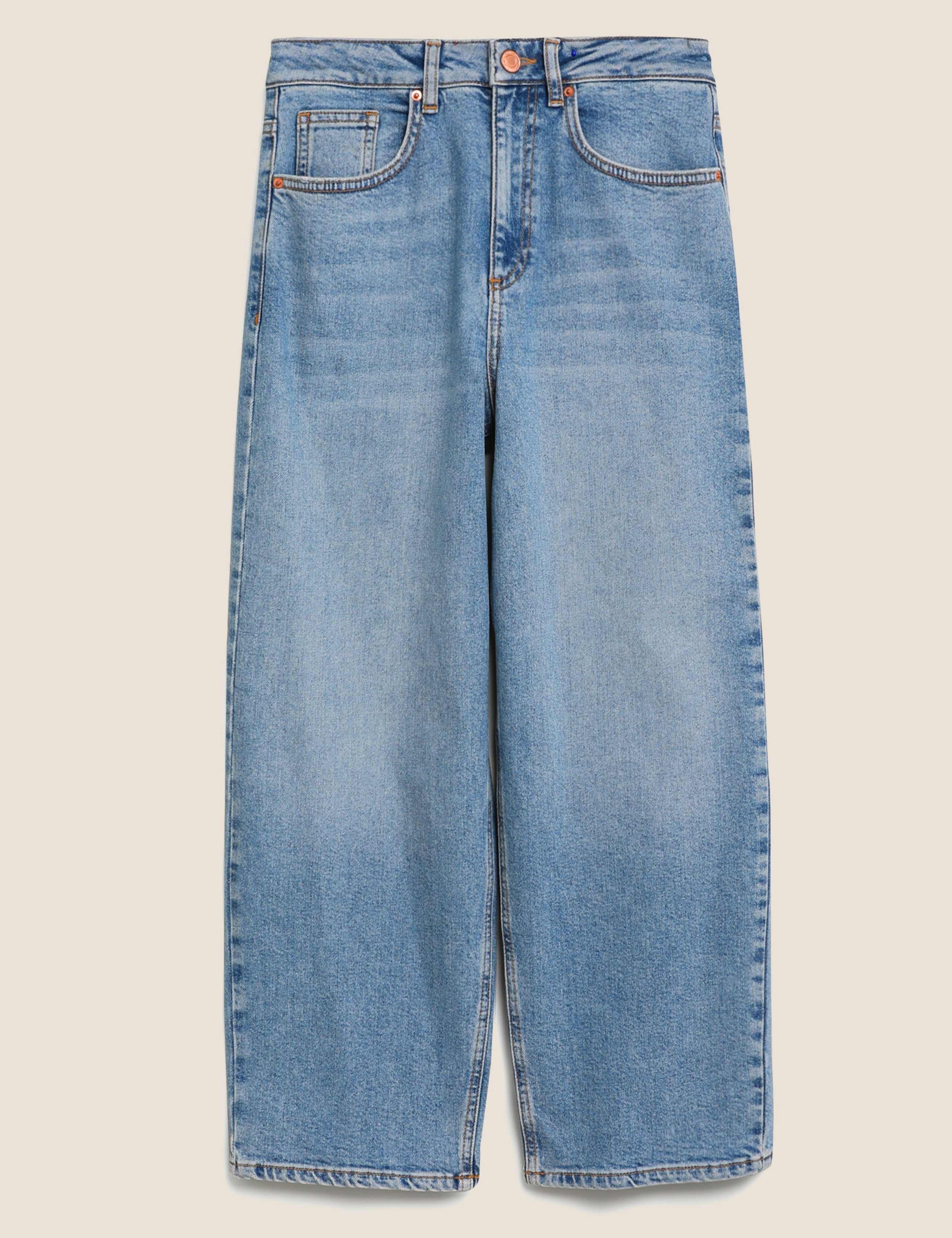 High Waisted Barrel Cropped Jeans 2 of 6