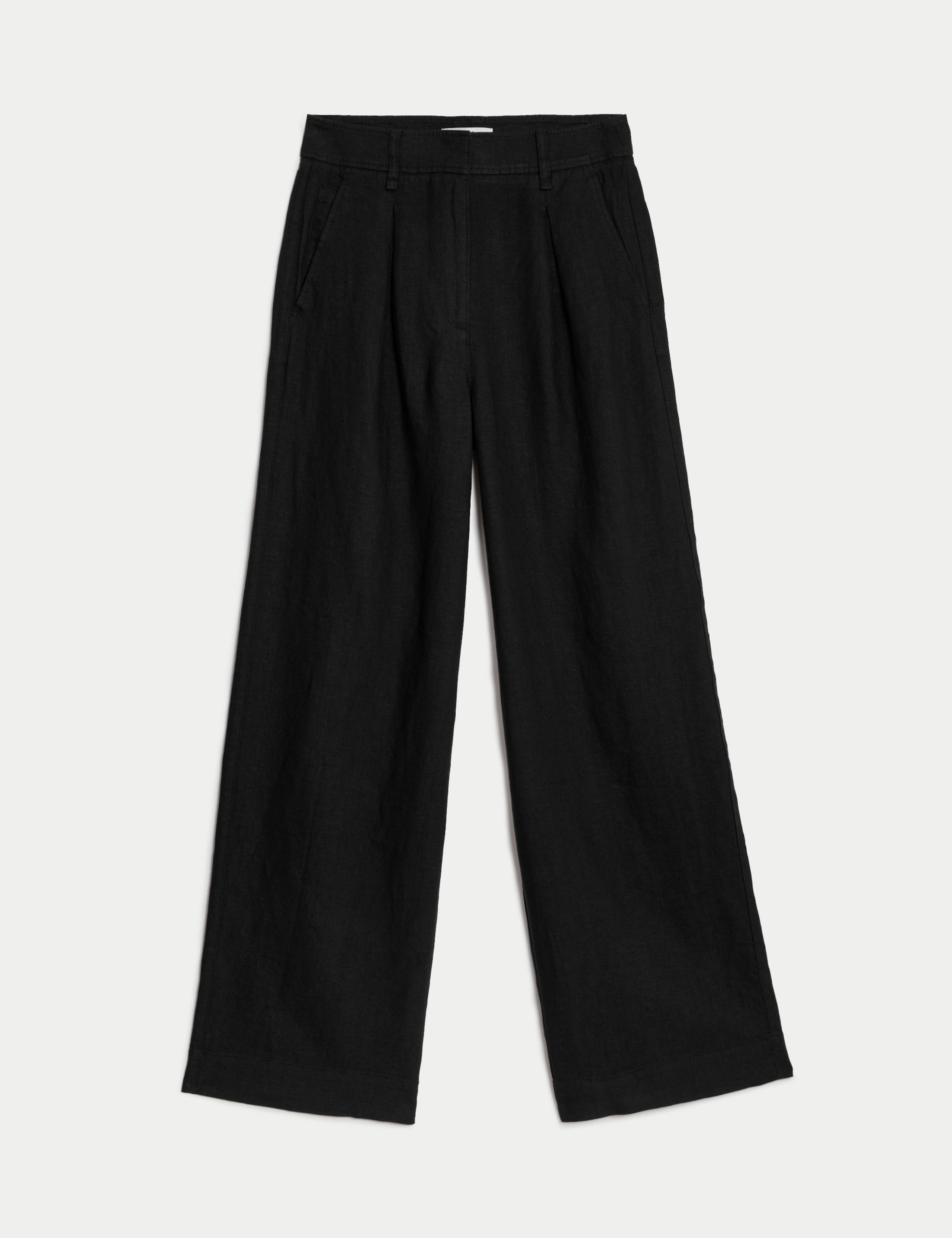 Pure Linen Wide Leg Trousers 2 of 2