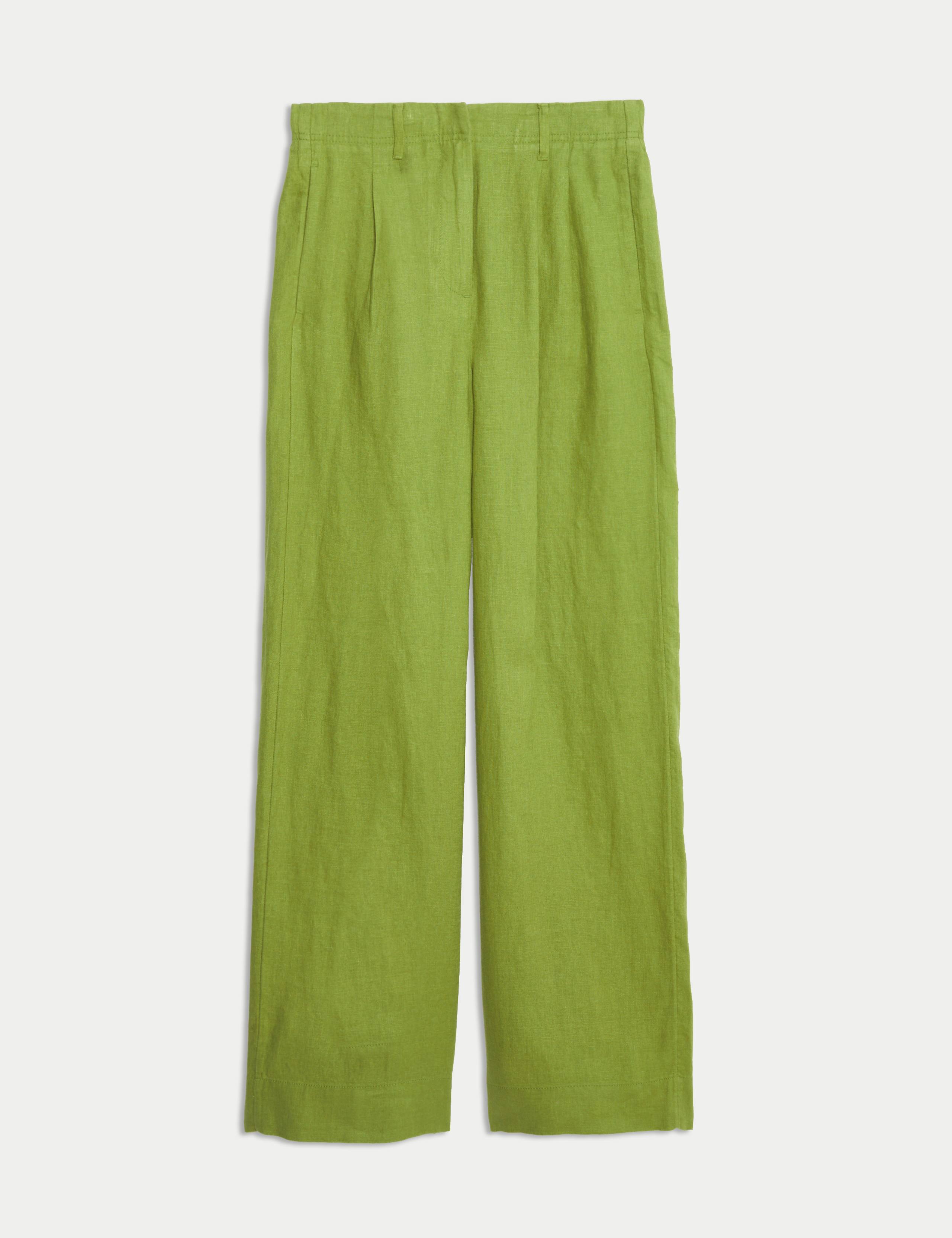 Pure Linen Wide Leg Trousers 2 of 7