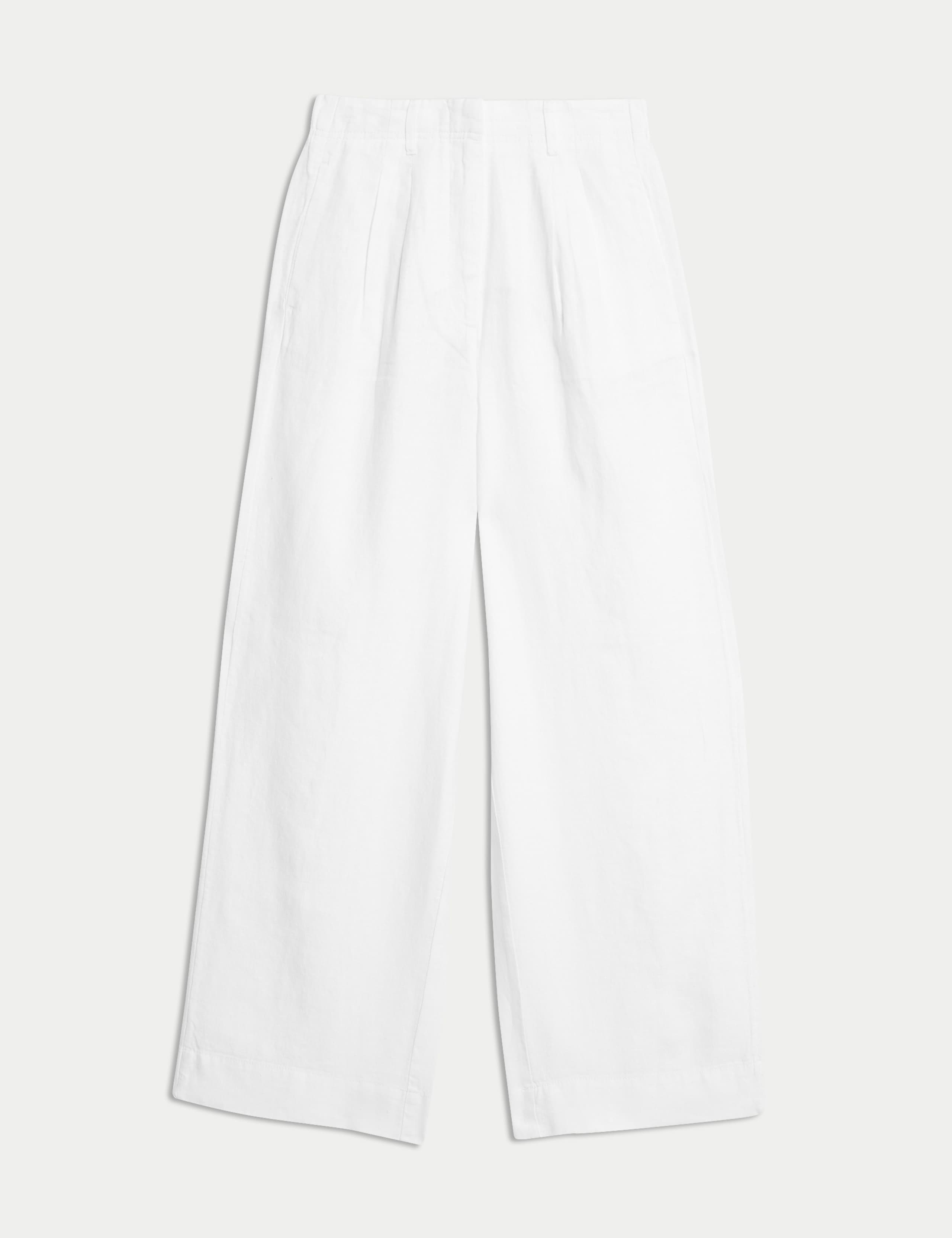 Pure Linen Wide Leg Trousers 2 of 6