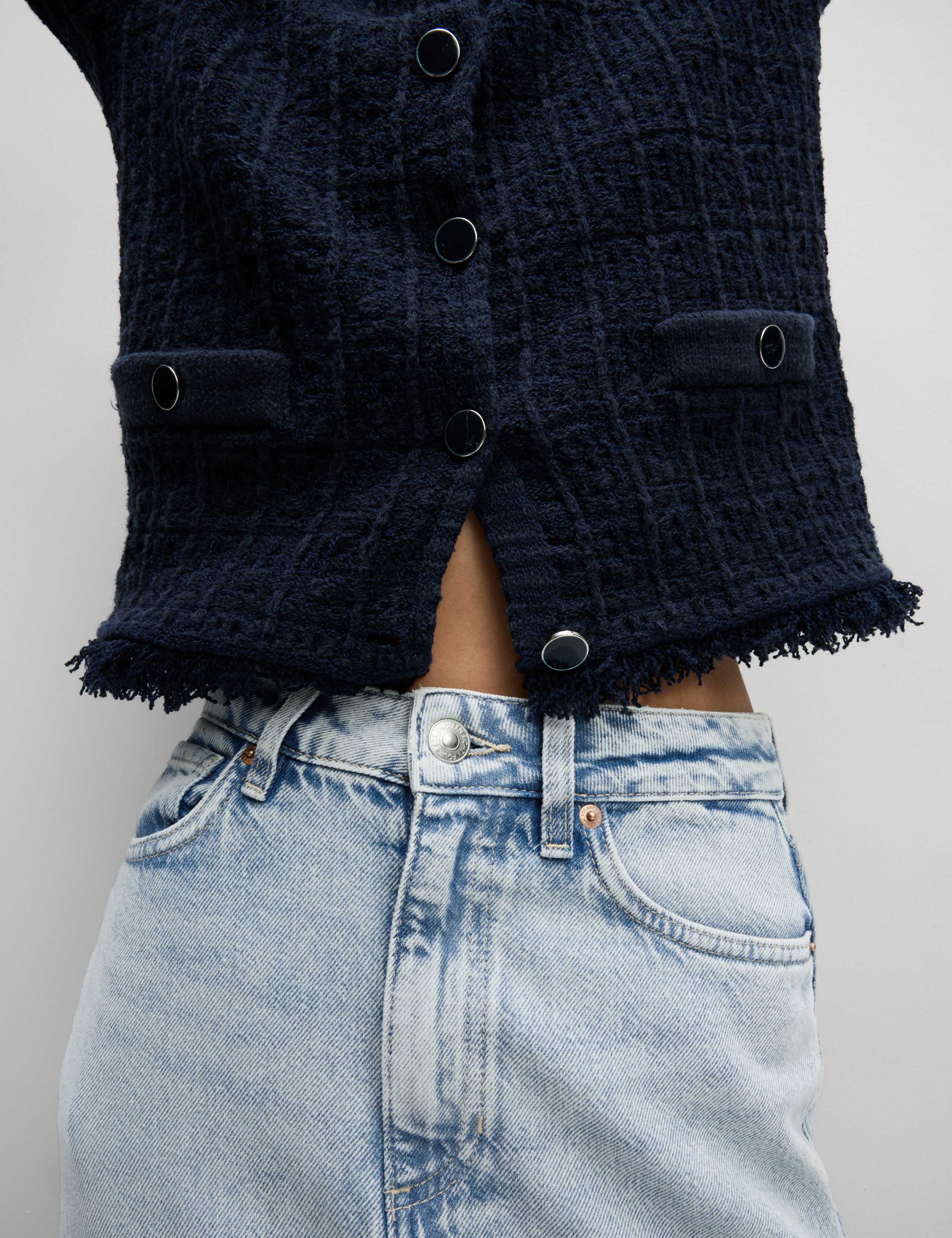 Denim Maxi A-Line Skirt 4 of 6