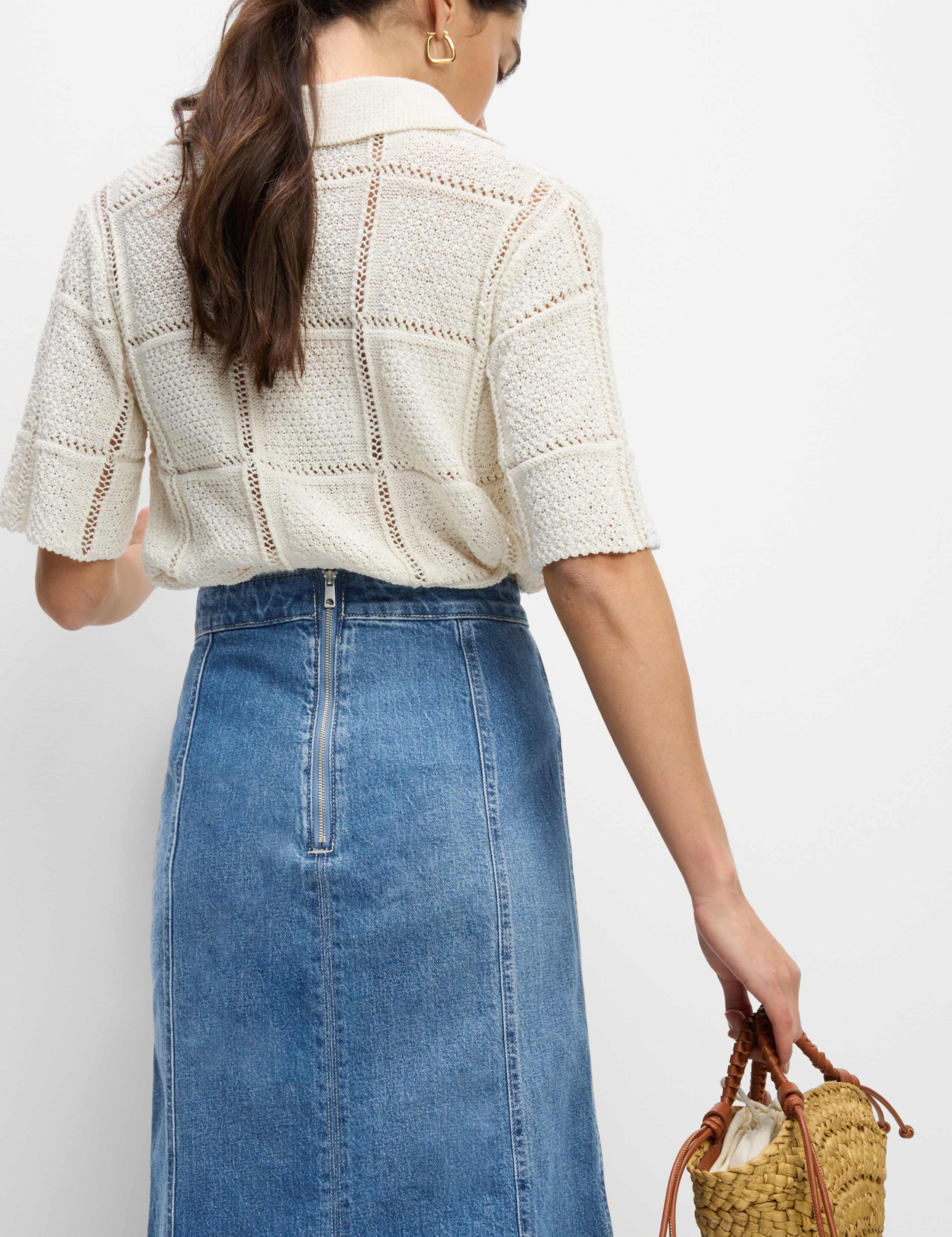 Denim Maxi Skirt 5 of 6