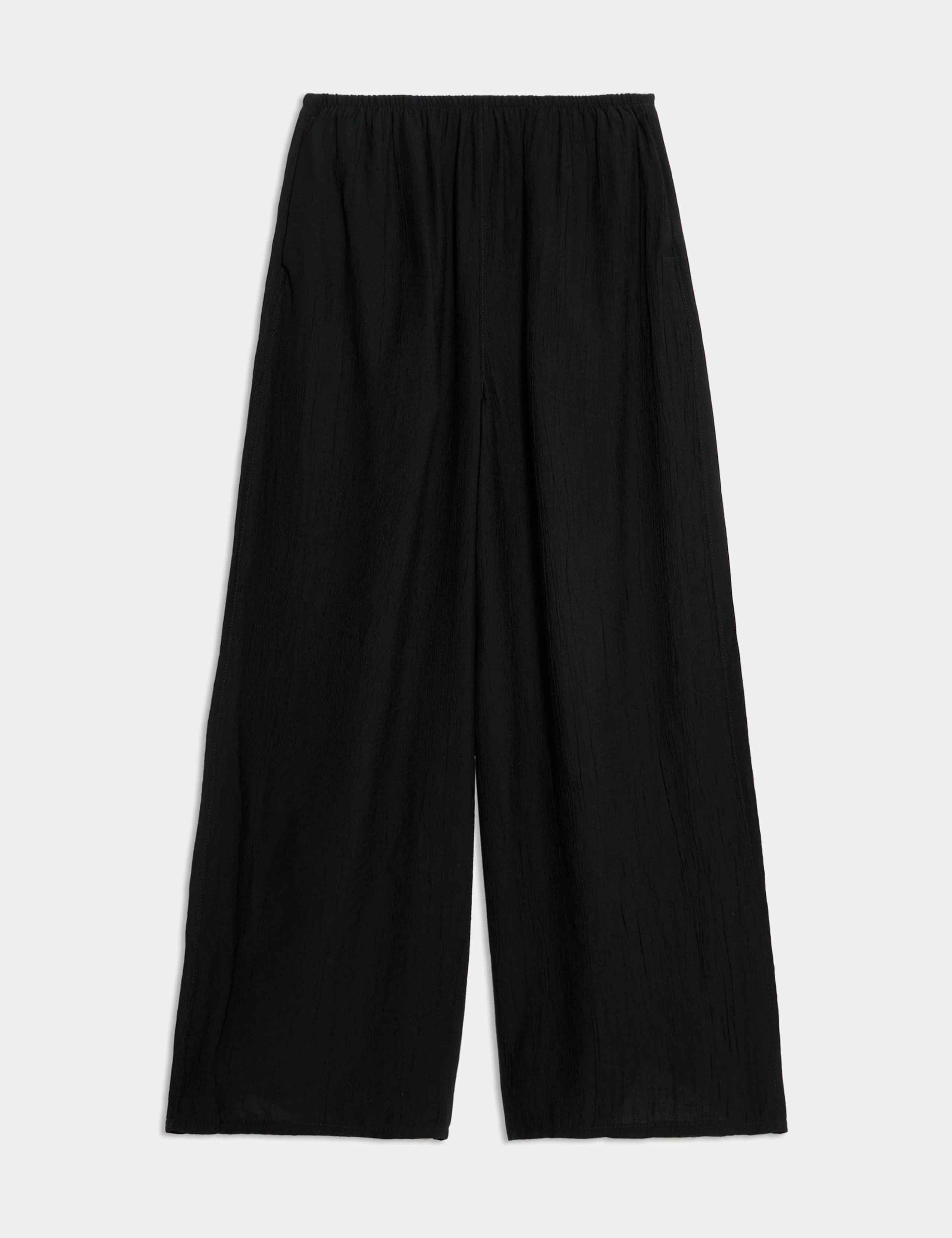 Crinkle Textured Wide Leg Culottes 2 of 5