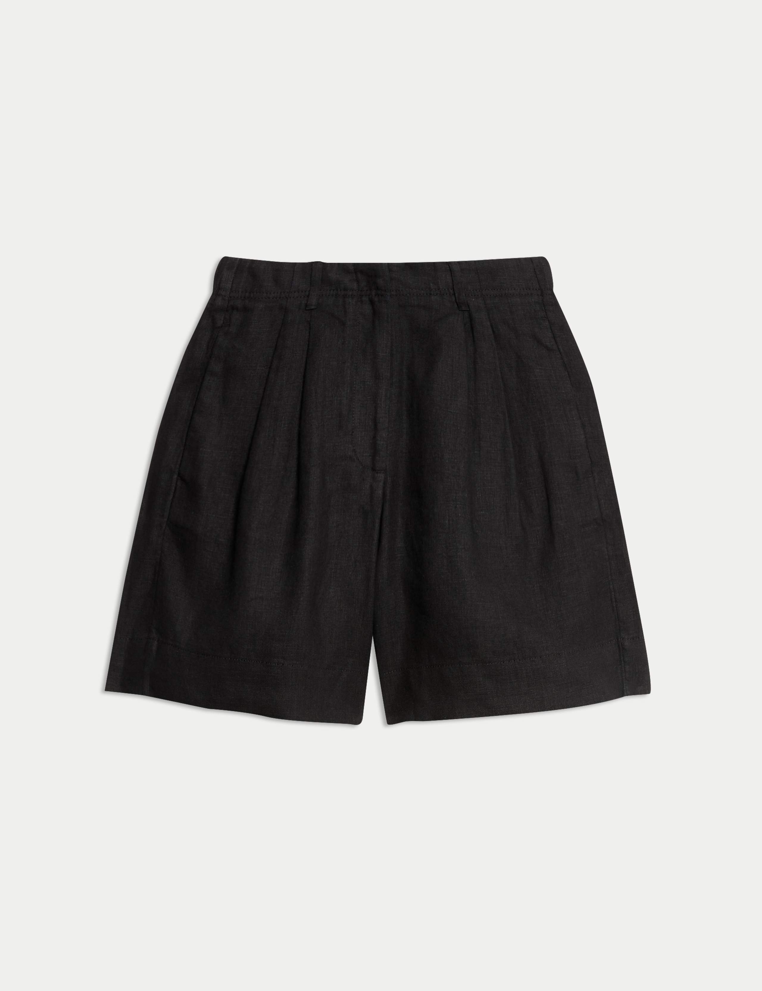 Pure Linen High Waisted Shorts 2 of 6