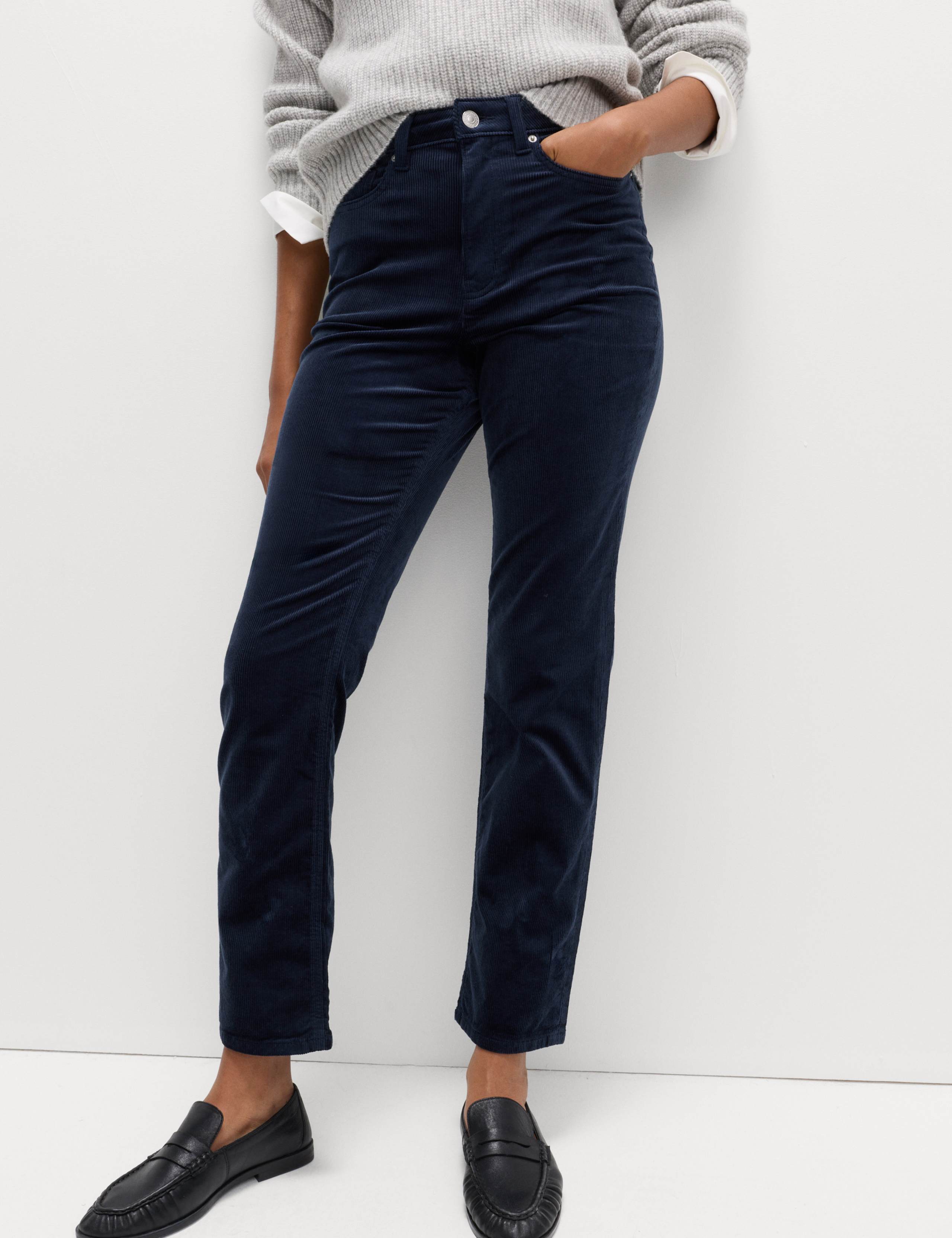 Cotton Rich Cord Straight Leg Trousers with Modal 4 of 6