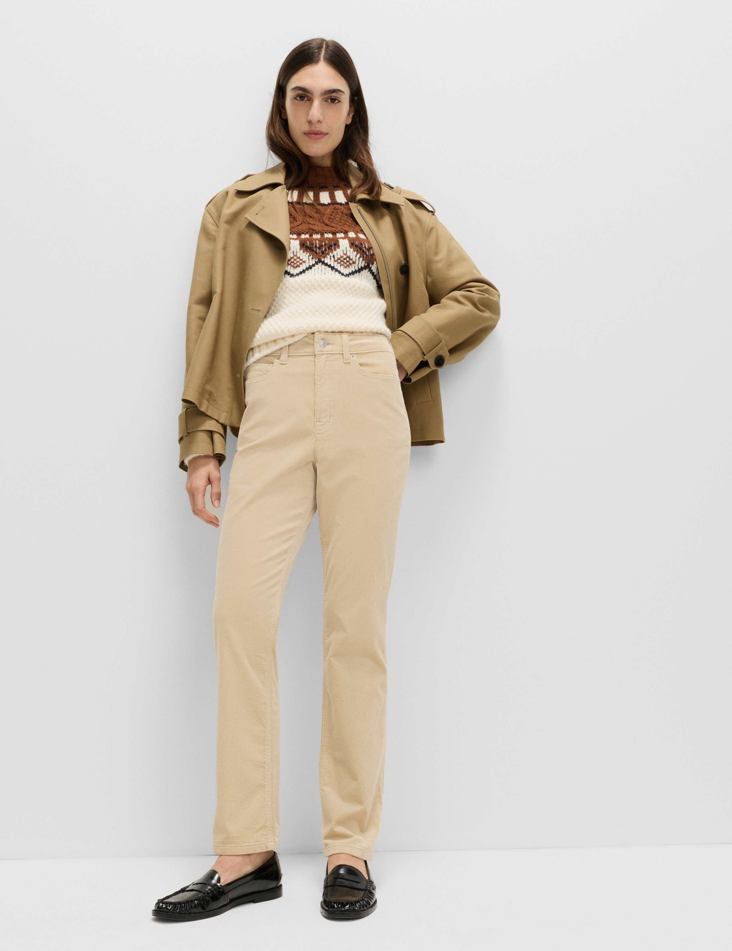 Cotton Rich Cord Straight Leg Trousers with Modal 5 of 5