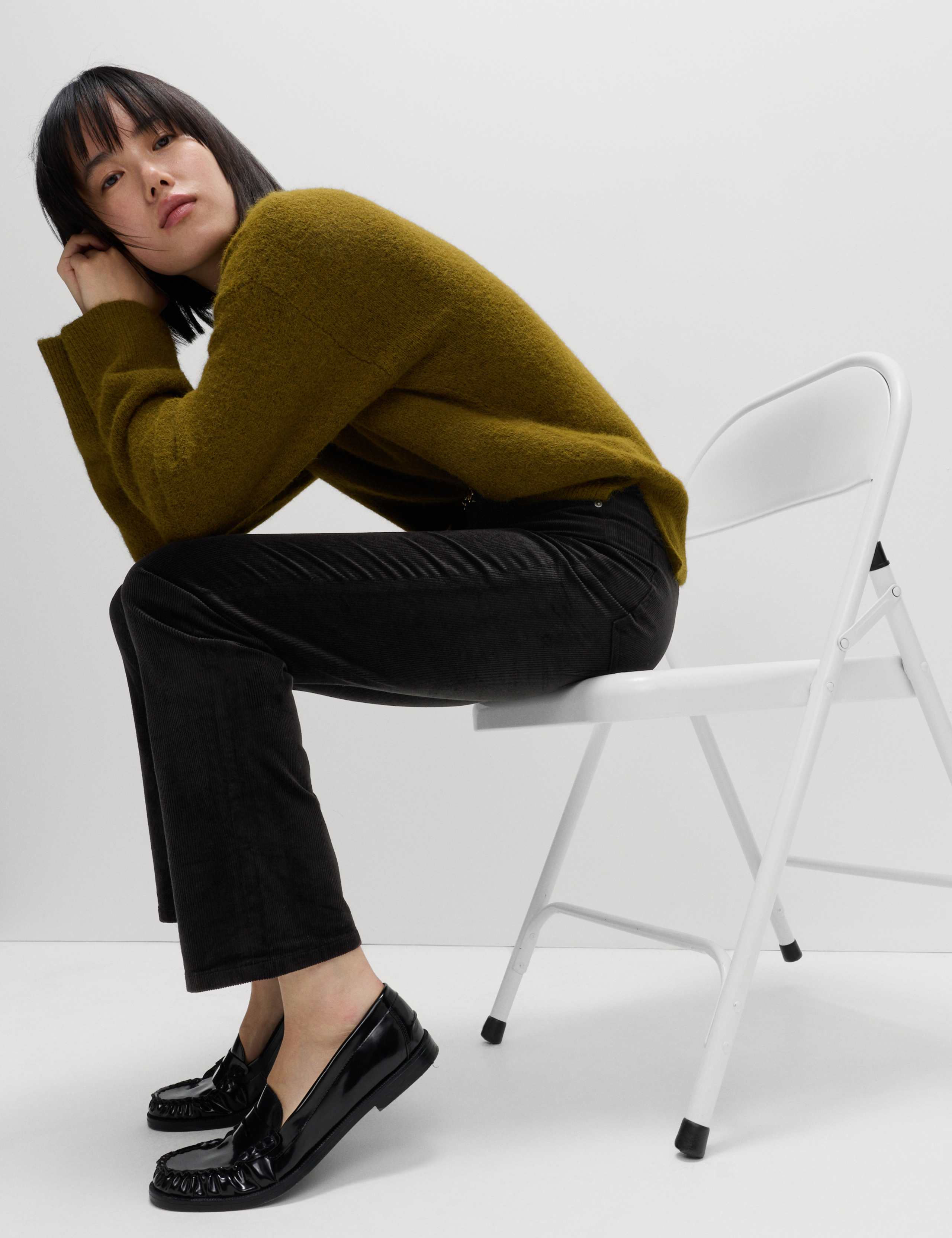 Cotton Rich Cord Straight Leg Trousers with Modal 3 of 5