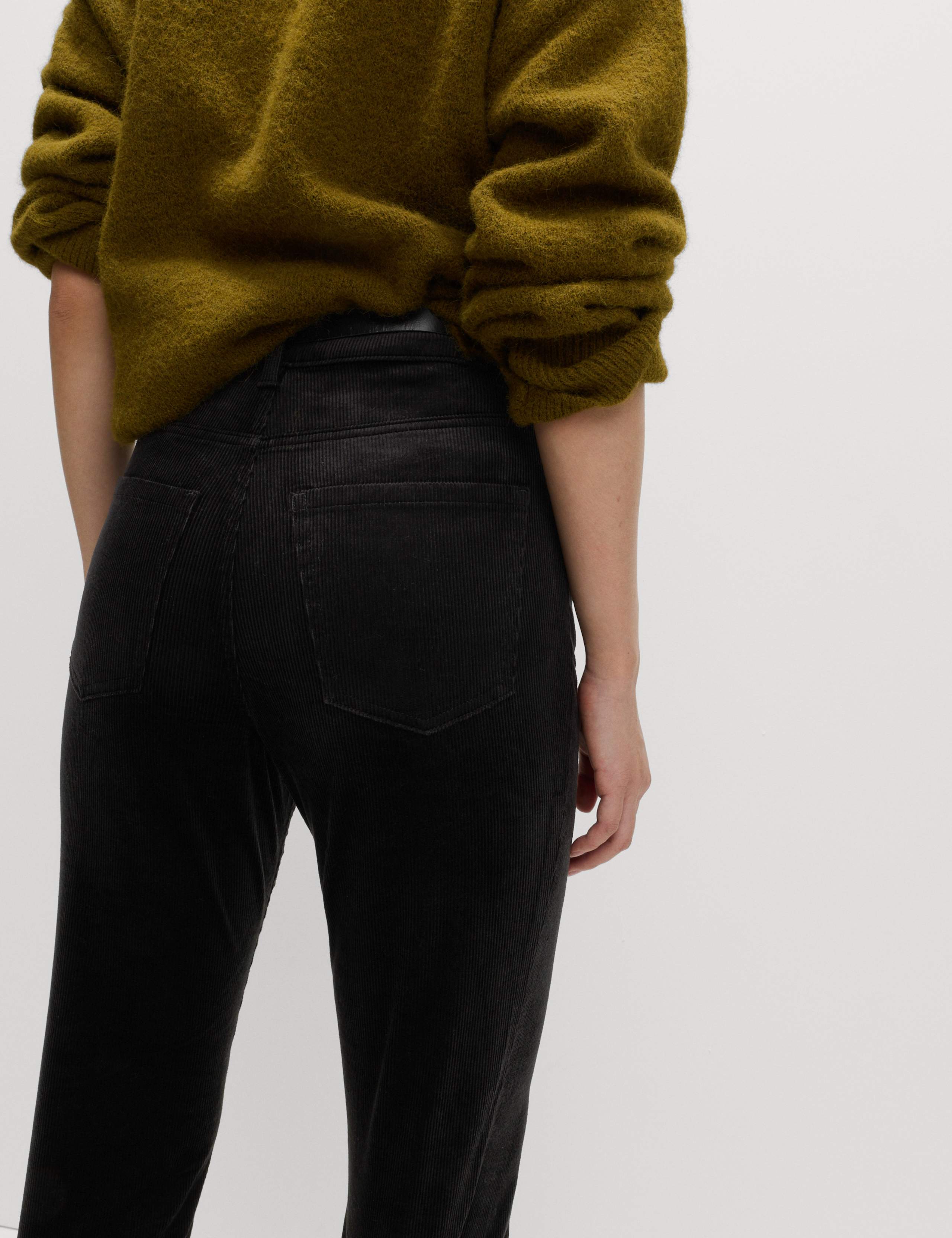 Cotton Rich Cord Straight Leg Trousers with Modal 4 of 5