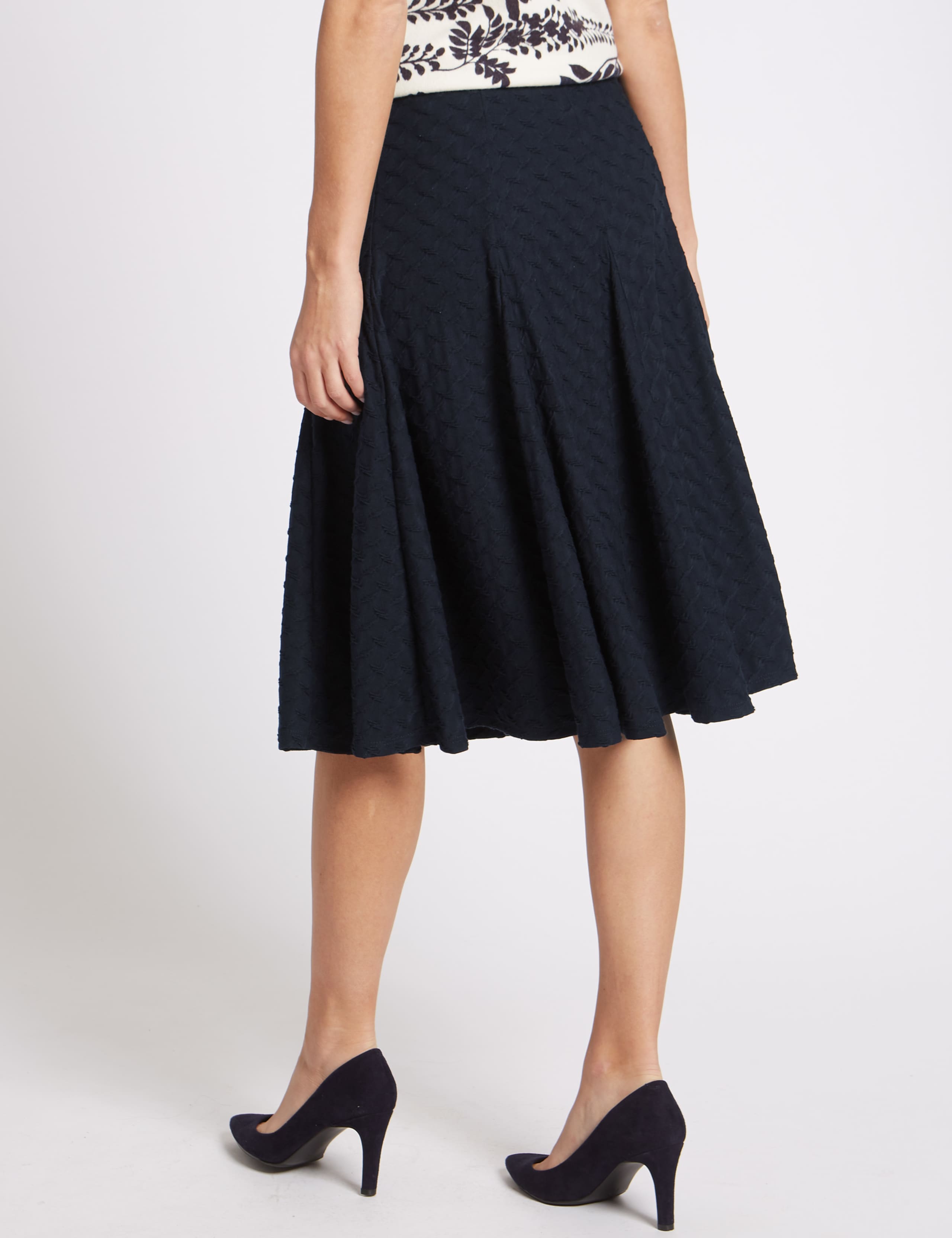 Textured A-Line Midi Skirt 4 of 5