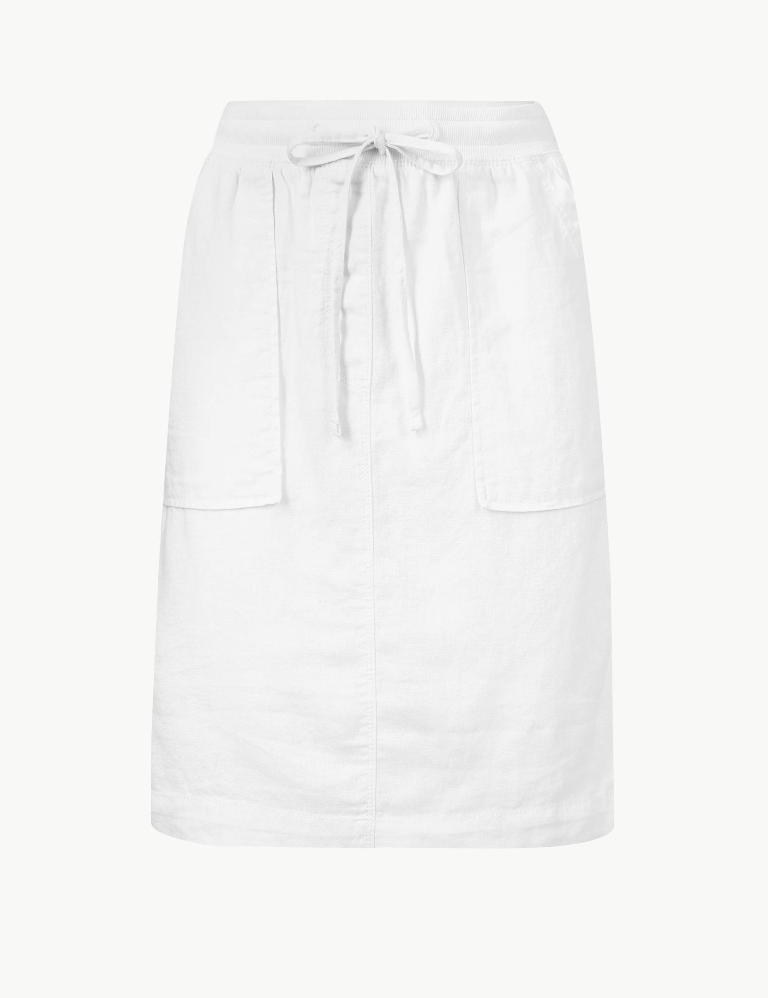 Linen Rich A-Line Skirt 2 of 4