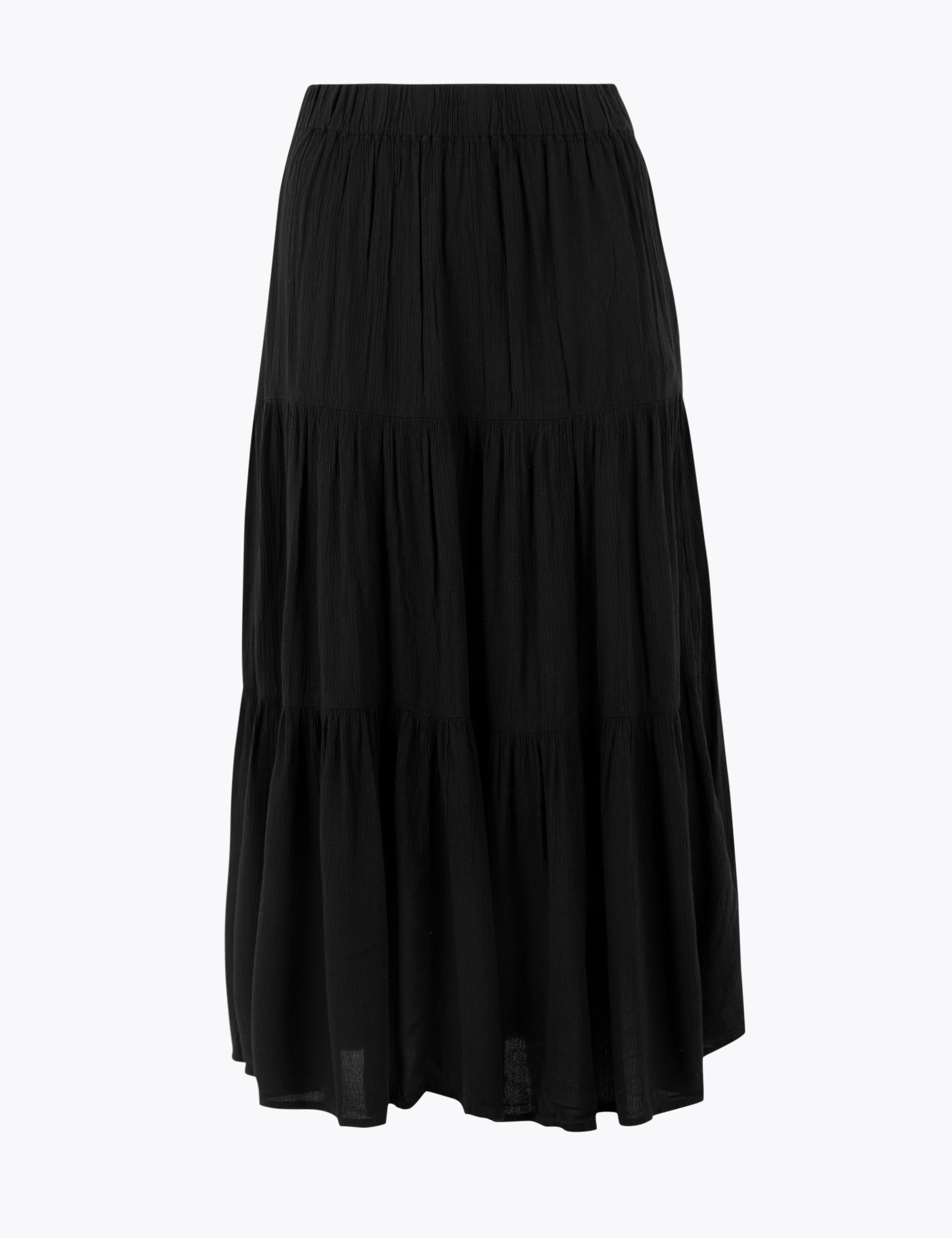 Tiered Midi Slip Skirt 1 of 1