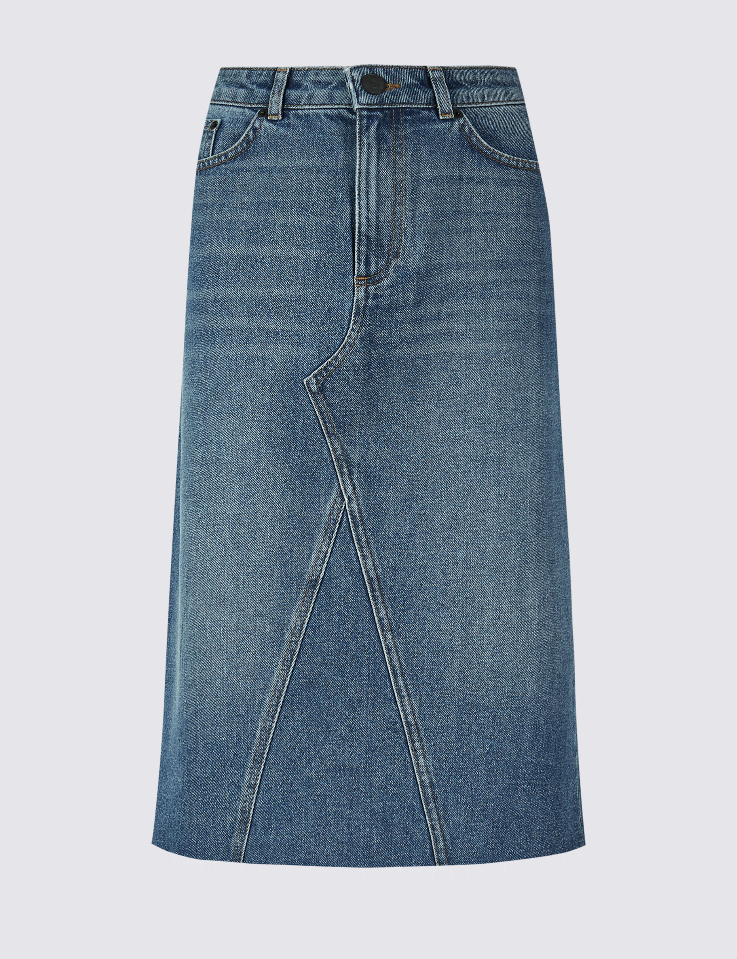 Denim Midi Skirt 2 of 5