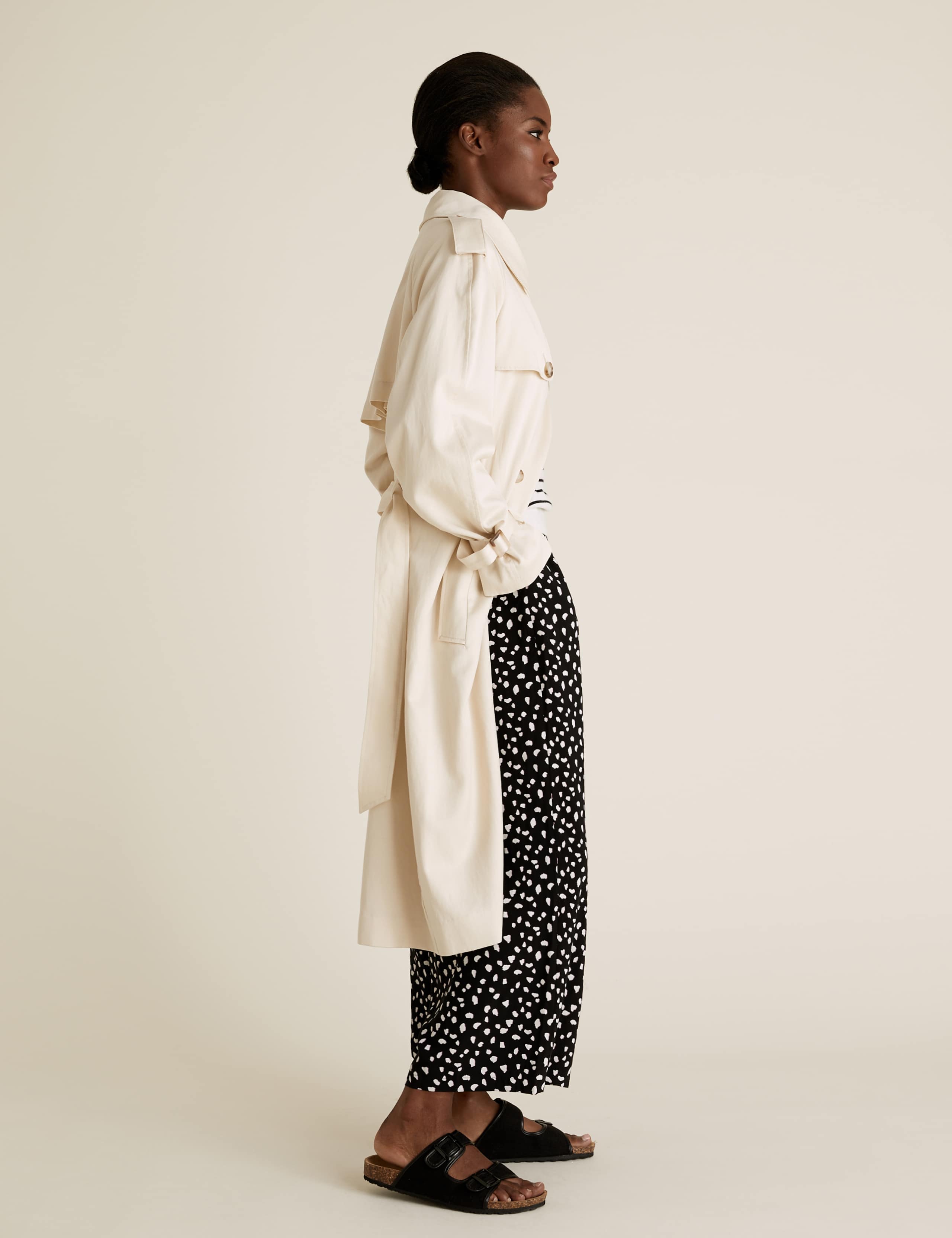 Animal Print Wide Leg Culottes 1 of 6