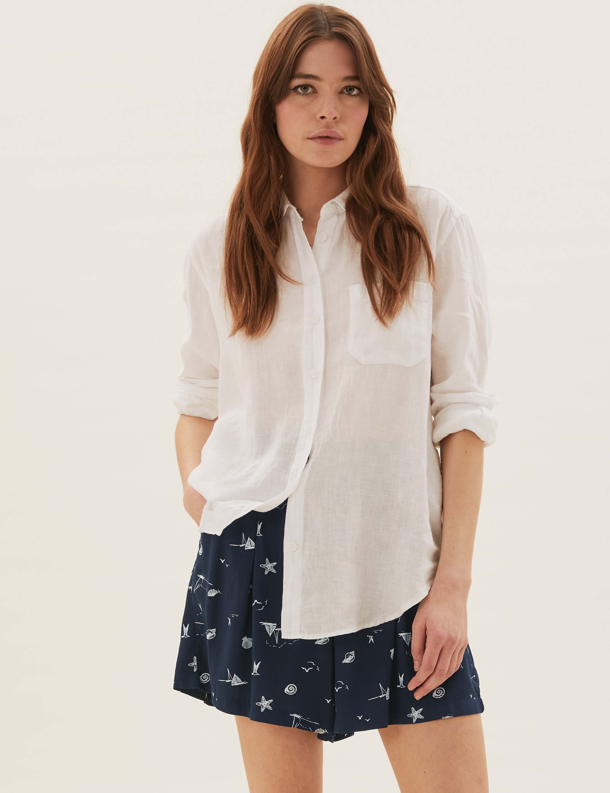 Printed High Waisted Shorts 1 of 5