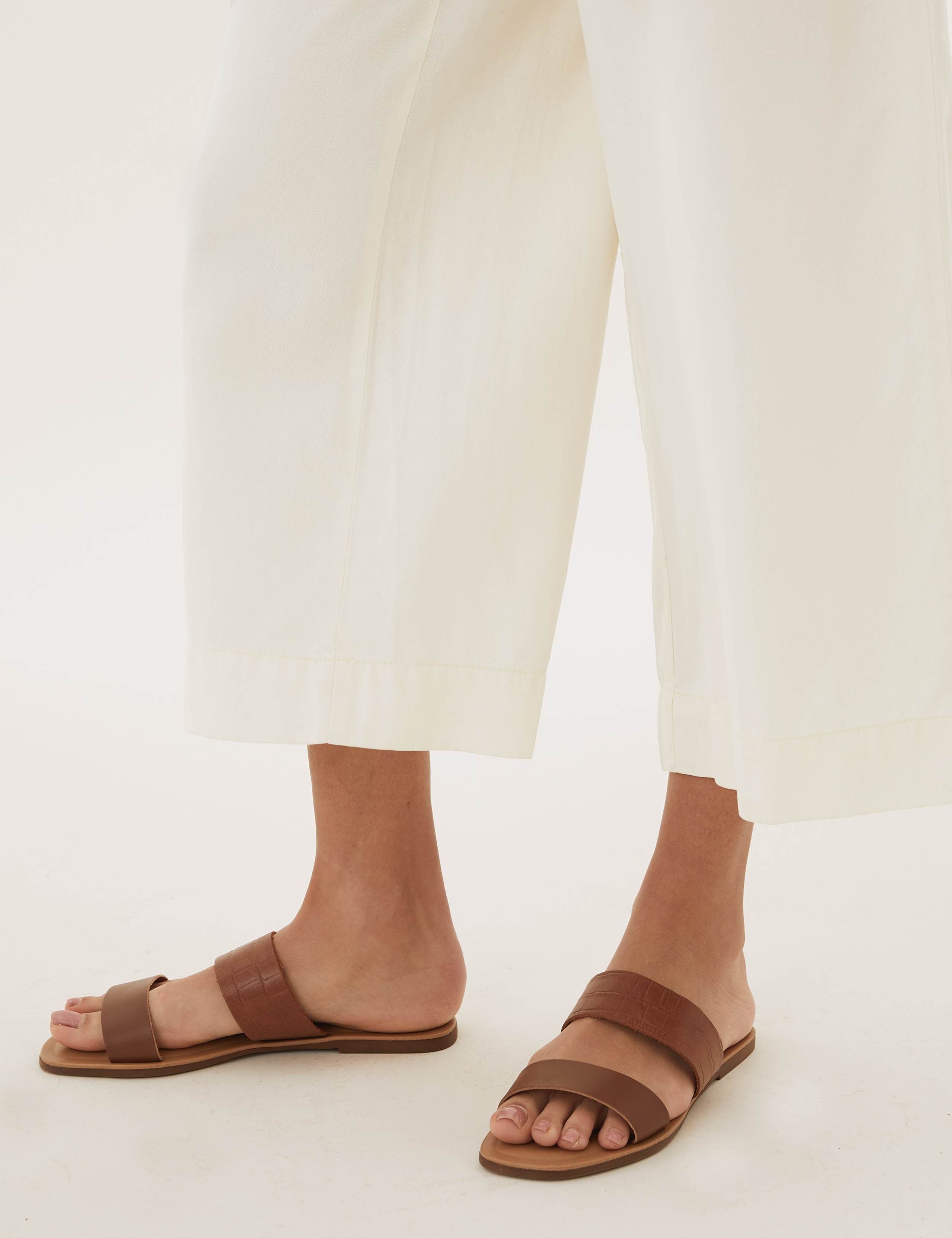Tencel™ Rich Wide Leg Cropped Trousers 5 of 5